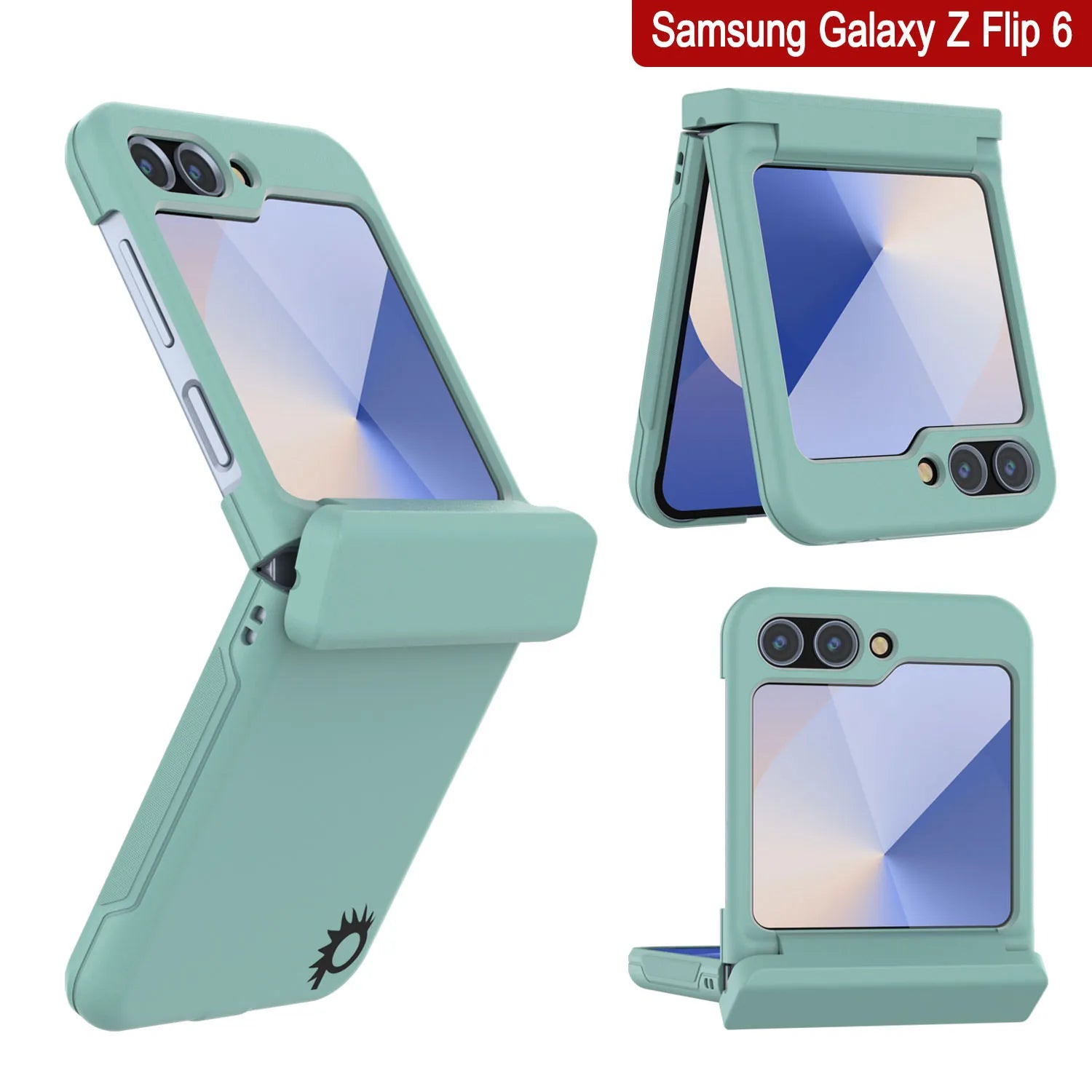 Galaxy Z Flip6 Card Holder Case [Crystal CardSlot Series] [Slim Fit] [Teal]