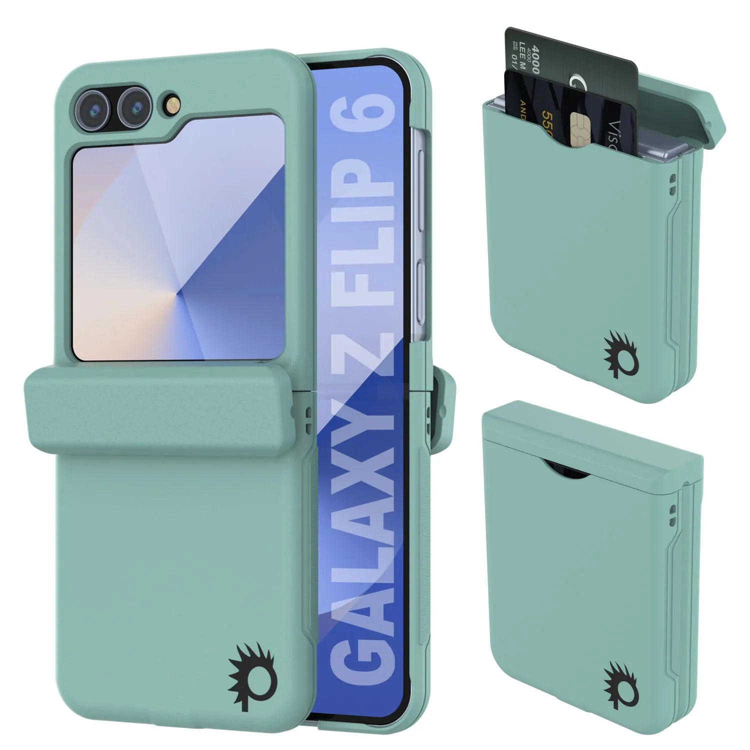 Galaxy Z Flip6 Card Holder Case [Crystal CardSlot Series] [Slim Fit] [Teal]