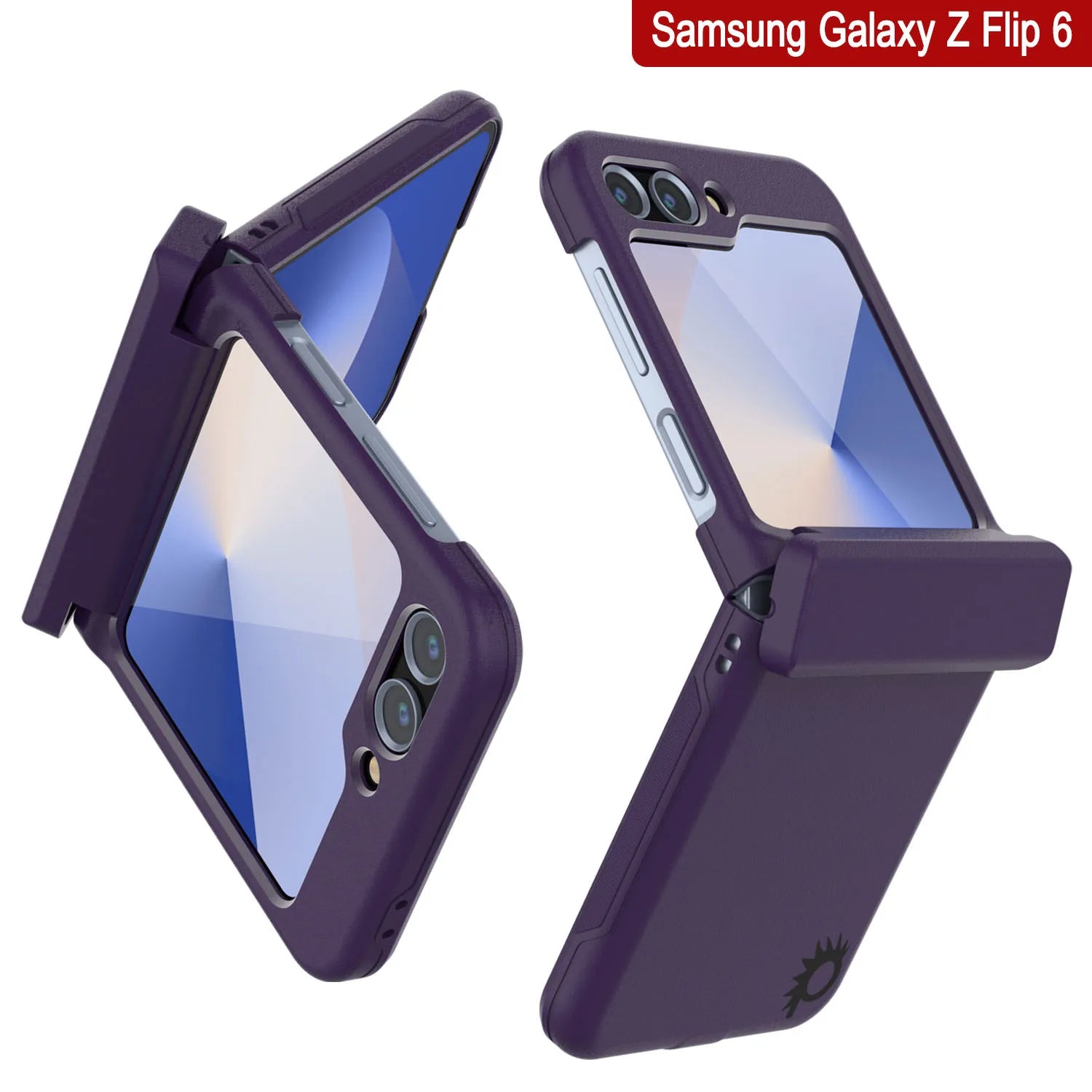 Galaxy Z Flip6 Card Holder Case [Crystal CardSlot Series] [Slim Fit] [Purple]