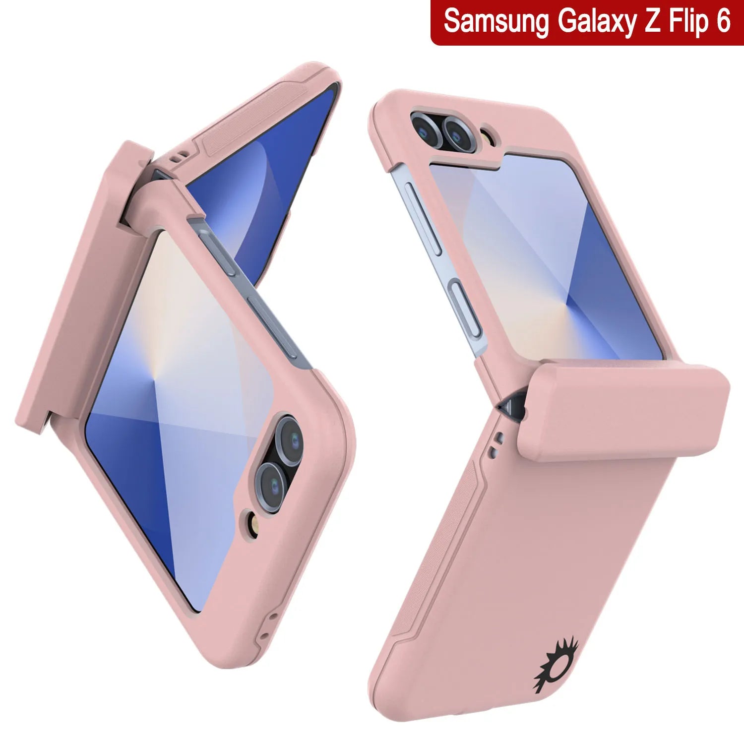 Galaxy Z Flip6 Card Holder Case [Crystal CardSlot Series] [Slim Fit] [Pink]