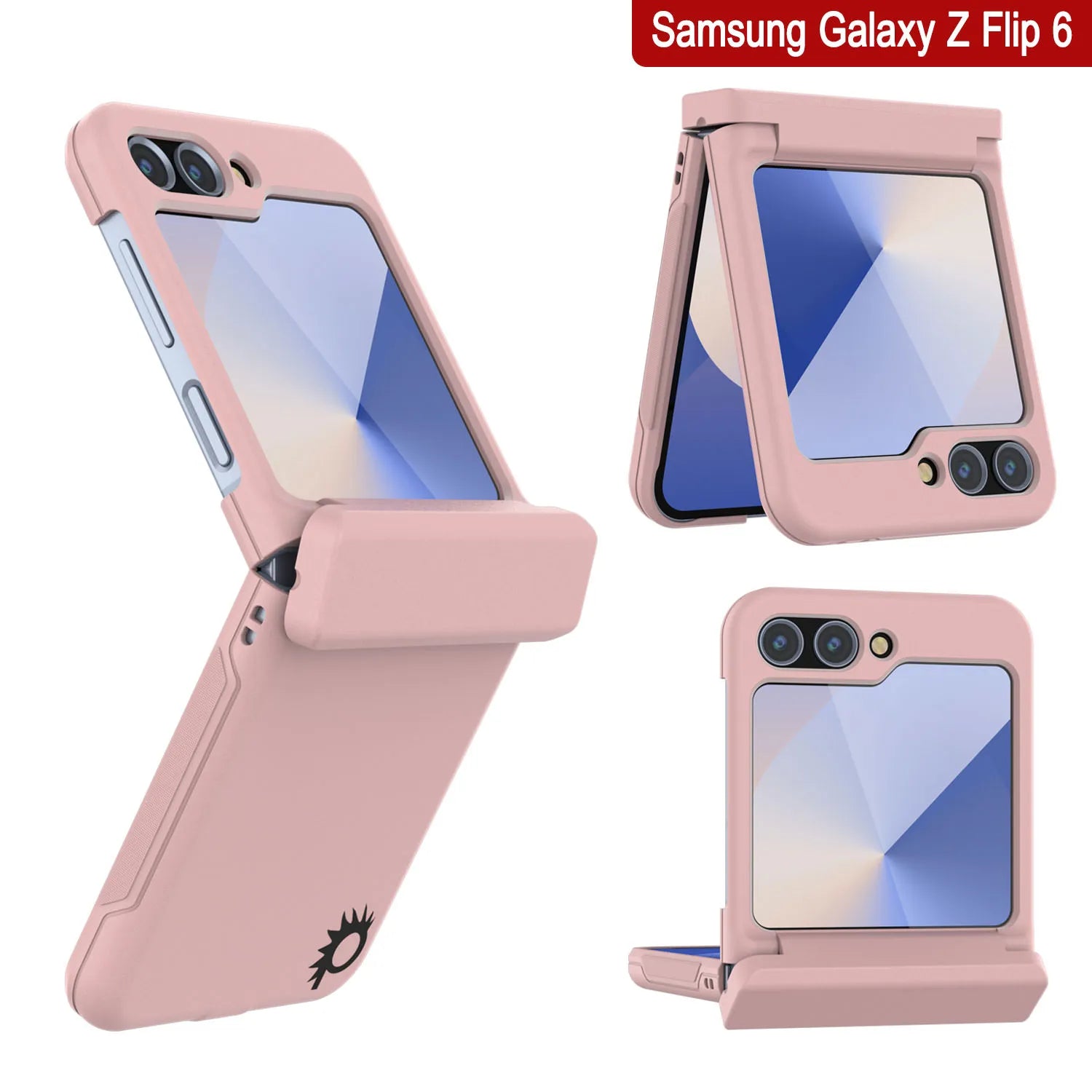 Galaxy Z Flip6 Card Holder Case [Crystal CardSlot Series] [Slim Fit] [Pink]