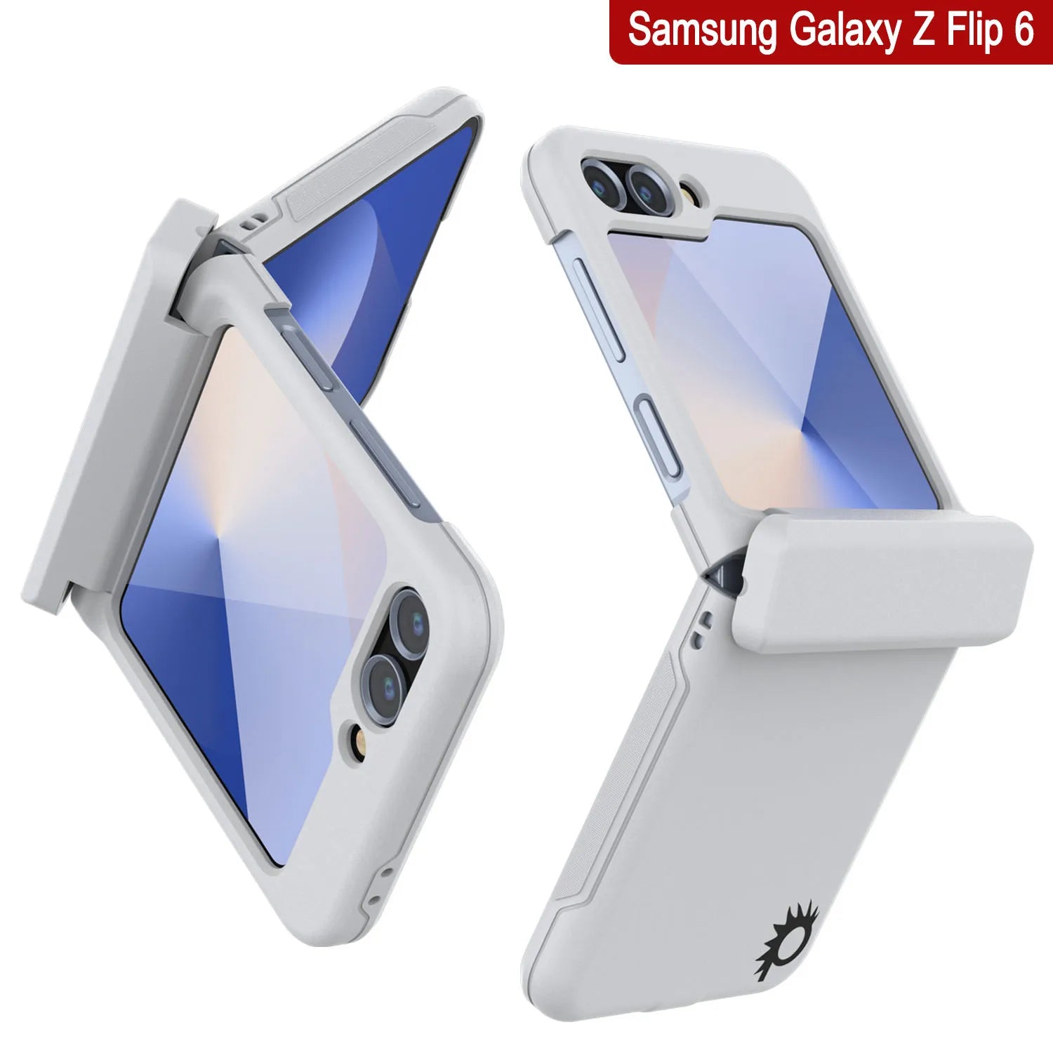 Galaxy Z Flip6 Card Holder Case [Crystal CardSlot Series] [Slim Fit] [White]