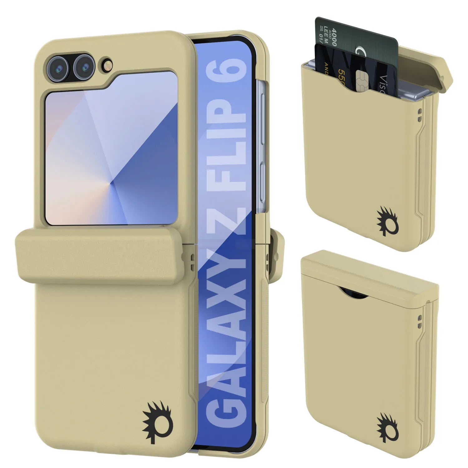Galaxy Z Flip6 Card Holder Case [Crystal CardSlot Series] [Slim Fit] [Yellow]