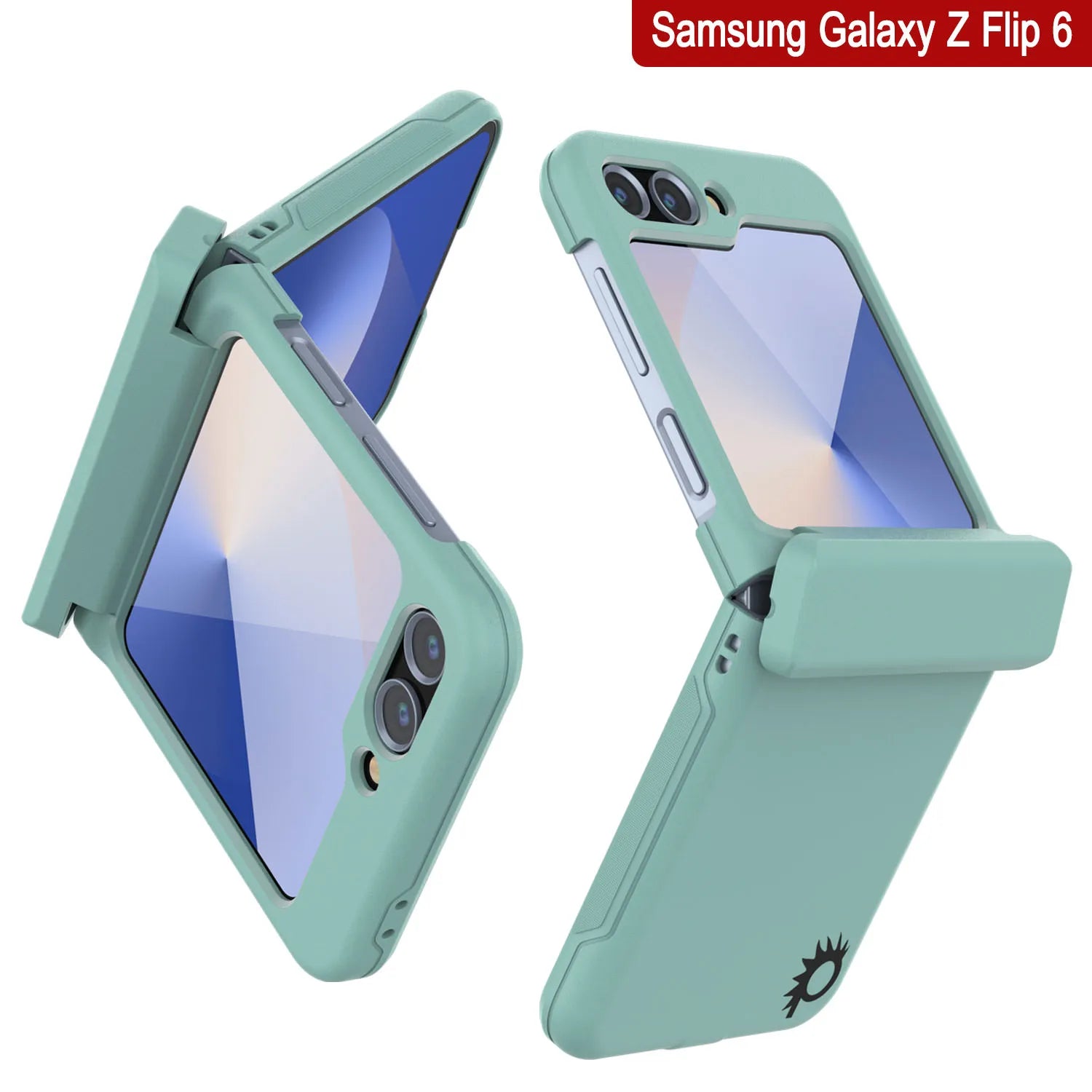 Galaxy Z Flip6 Card Holder Case [Crystal CardSlot Series] [Slim Fit] [Teal]
