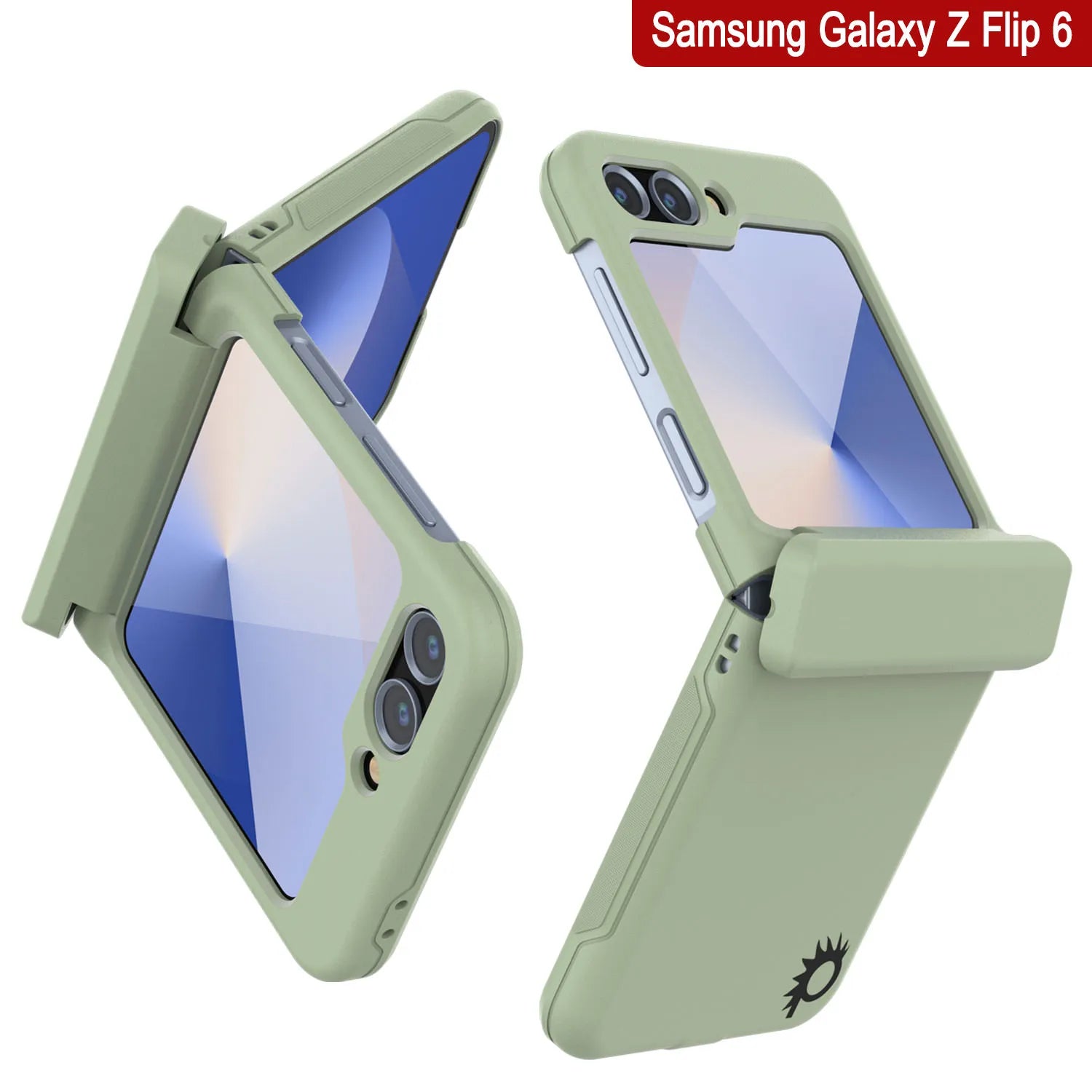 Galaxy Z Flip6 Card Holder Case [Crystal CardSlot Series] [Slim Fit] [Light Green]