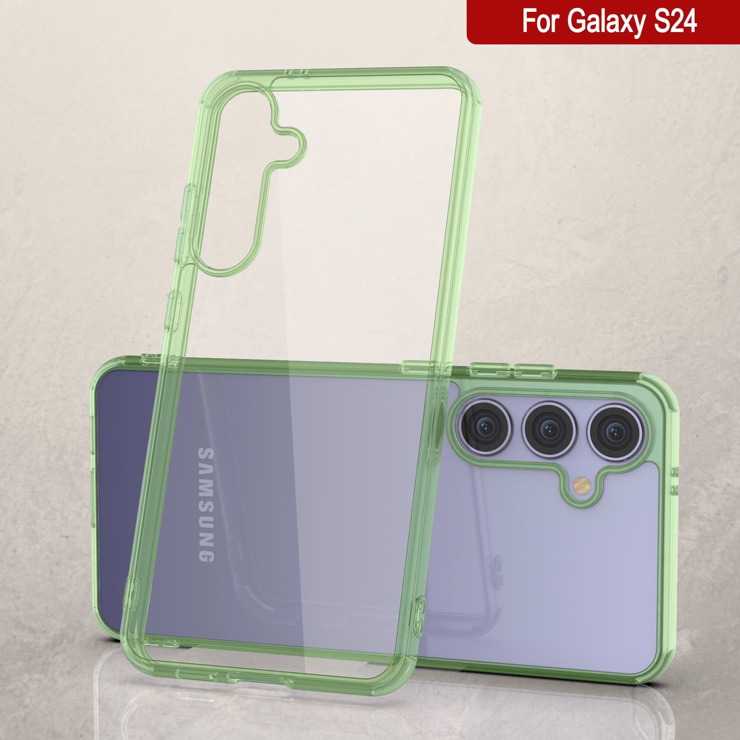 Galaxy S24 Case [Clear Acrylic Series] [Non-Slip] For Galaxy S24 [Green]