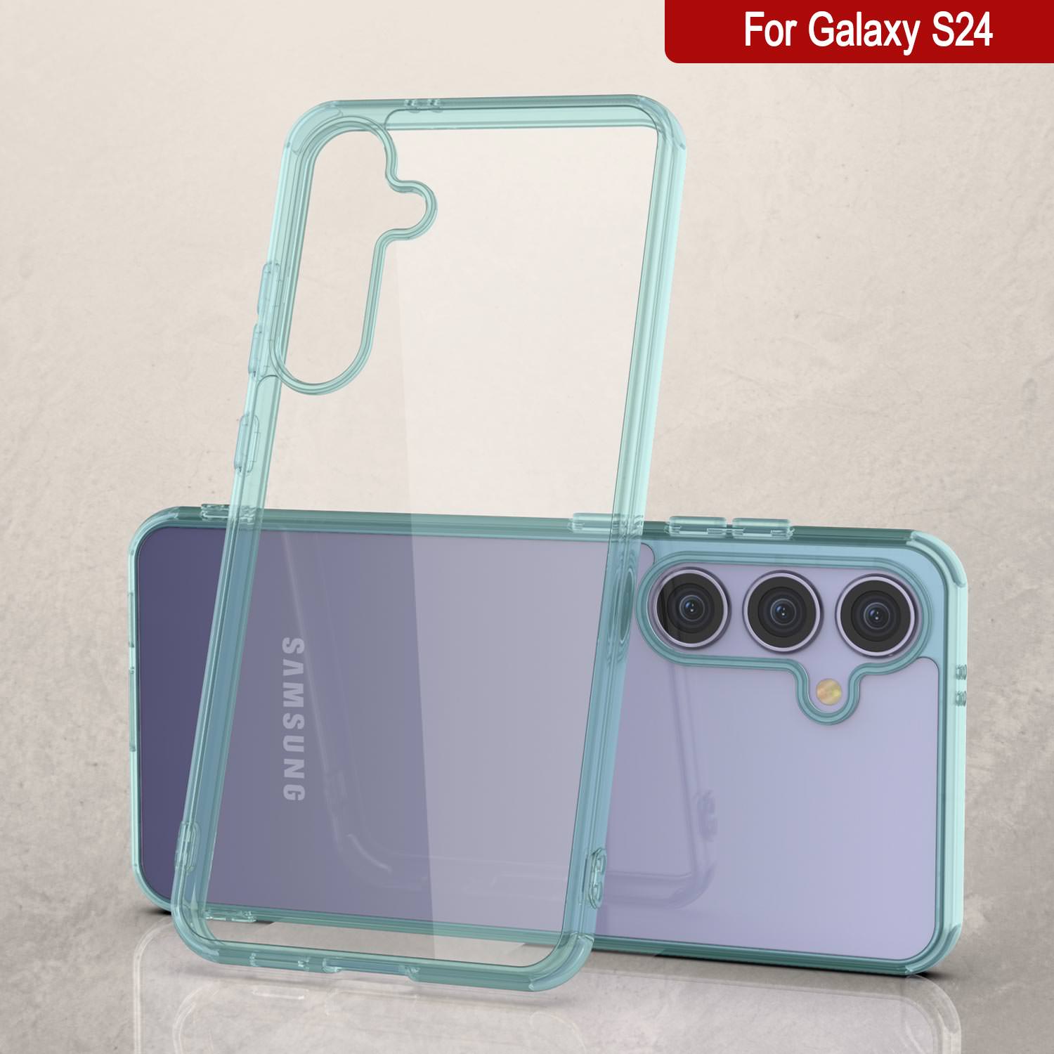 Galaxy S24 Magnetic Wireless Charging Case [Clear Acrylic Series] [Non-Slip] For Galaxy S24 [Red]