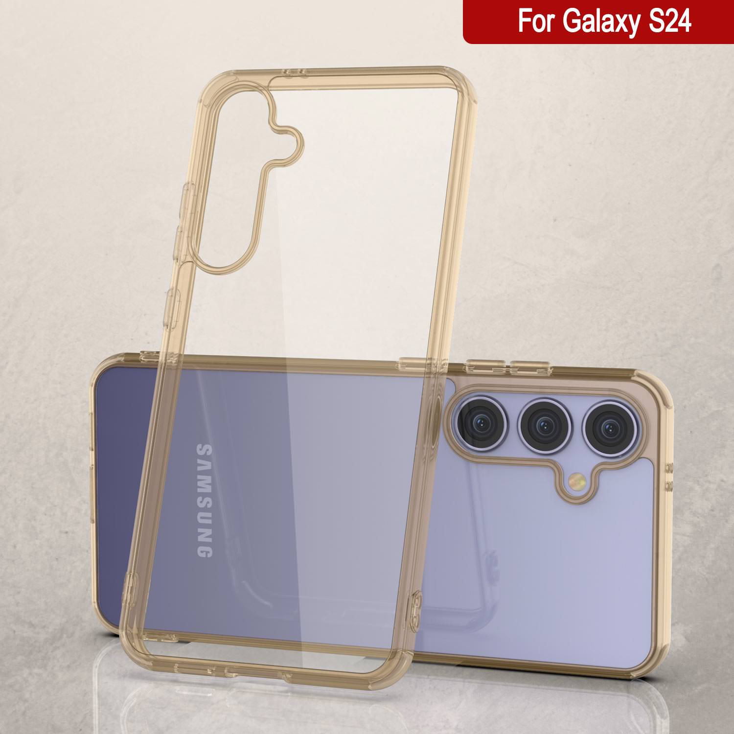 Galaxy S24 Case [Clear Acrylic Series] [Non-Slip] For Galaxy S24 [Orange]