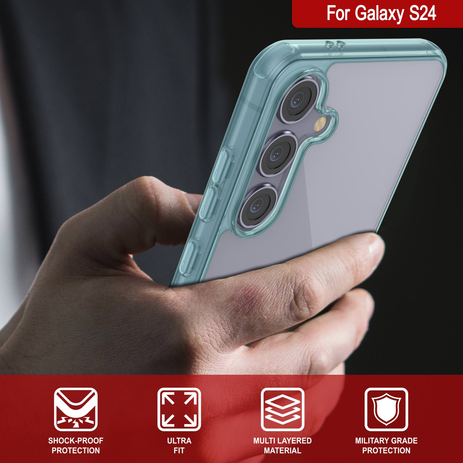 Galaxy S24 Case [Clear Acrylic Series] [Non-Slip] For Galaxy S24 [Teal]