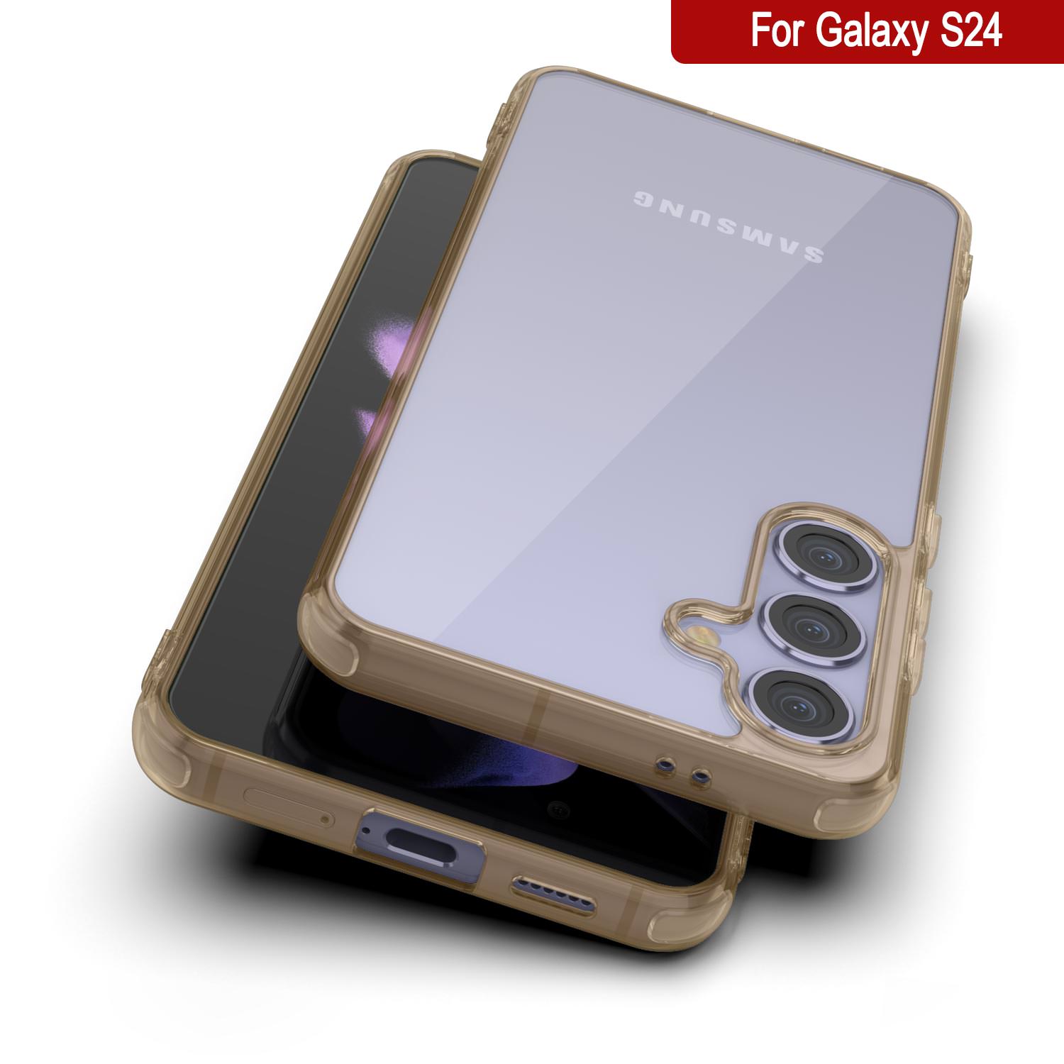 Galaxy S24 Magnetic Wireless Charging Case [Clear Acrylic Series] [Non-Slip] For Galaxy S24 [Silver]