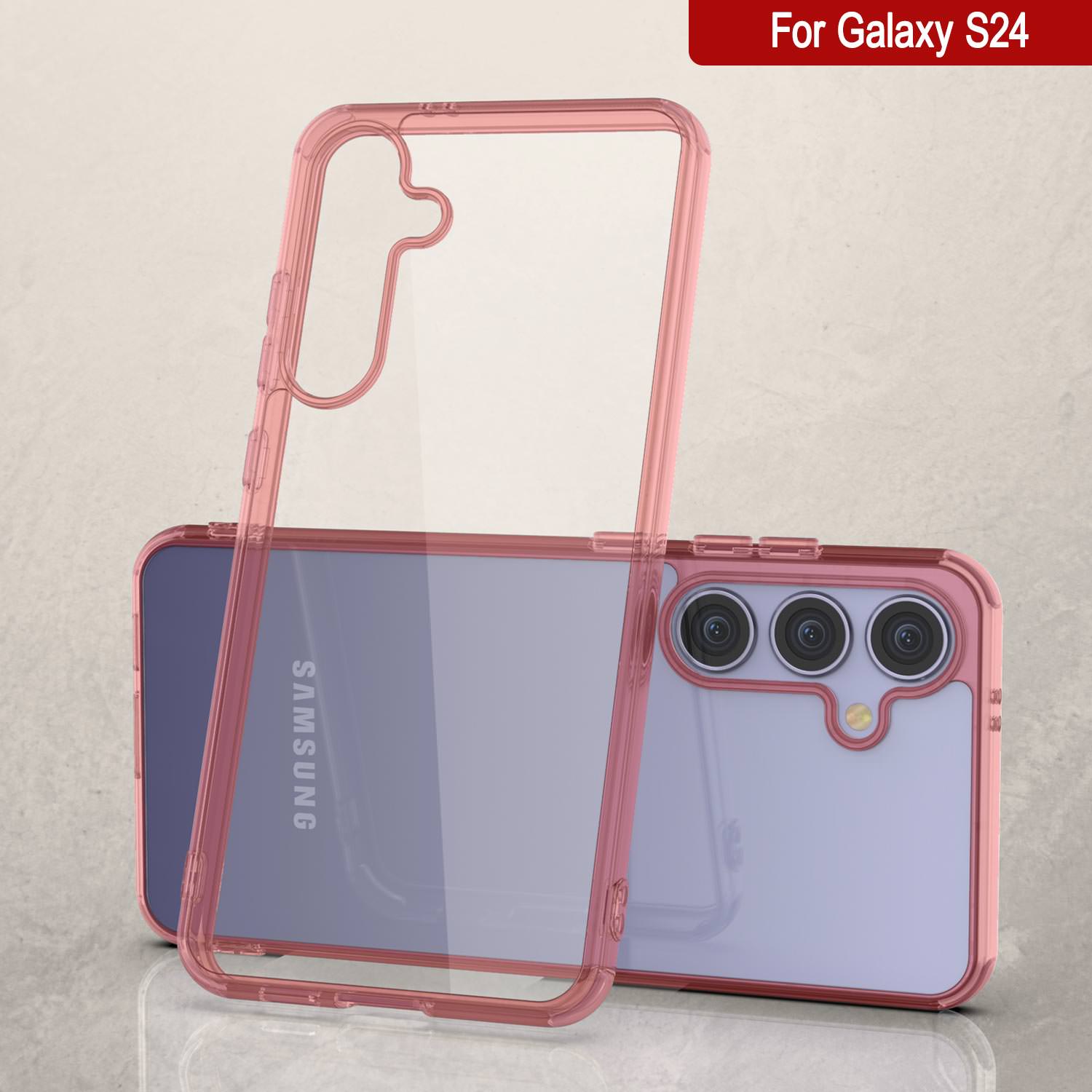 Galaxy S24 Case [Clear Acrylic Series] [Non-Slip] For Galaxy S24 [Red]