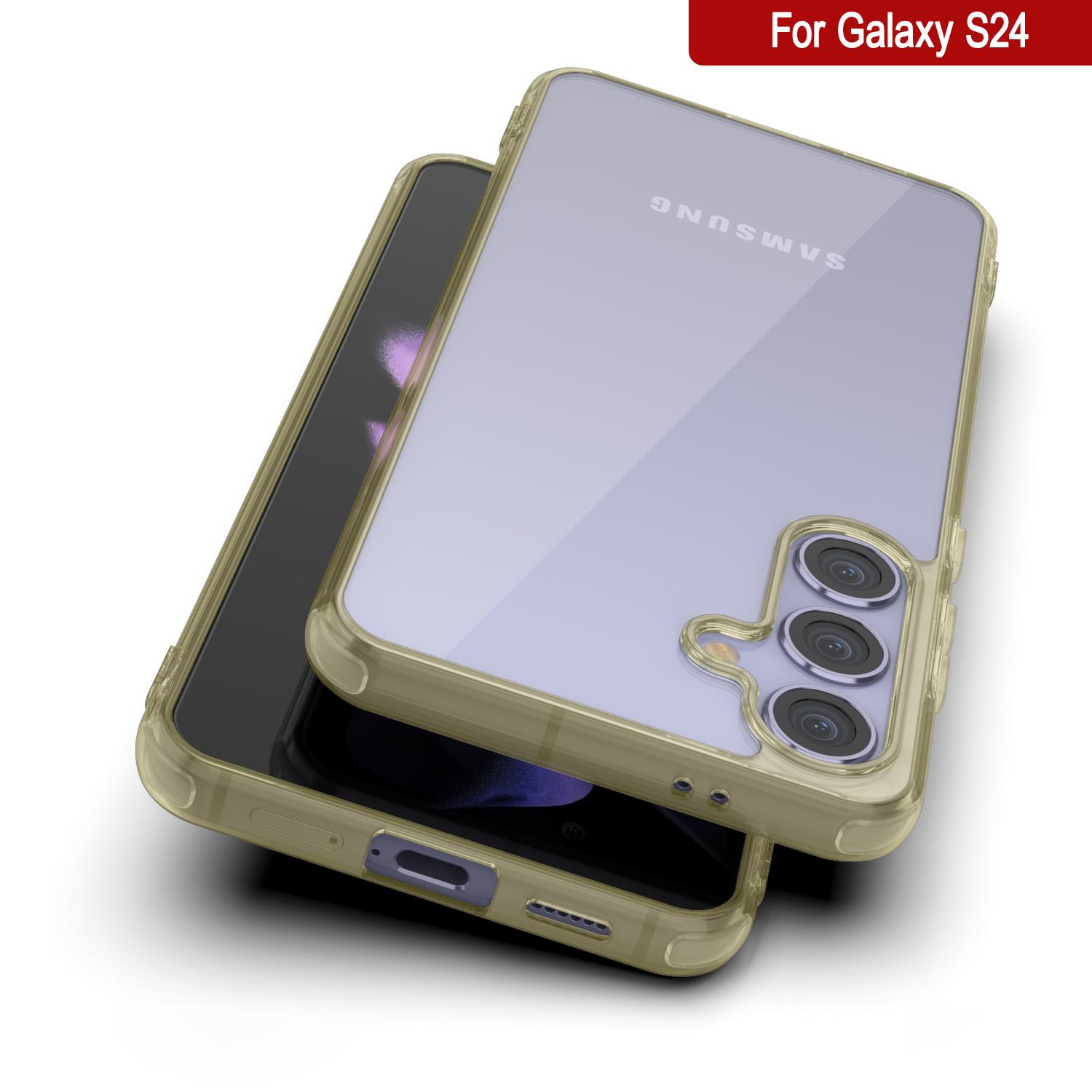 Galaxy S24 Case [Clear Acrylic Series] [Non-Slip] For Galaxy S24 [Yellow]