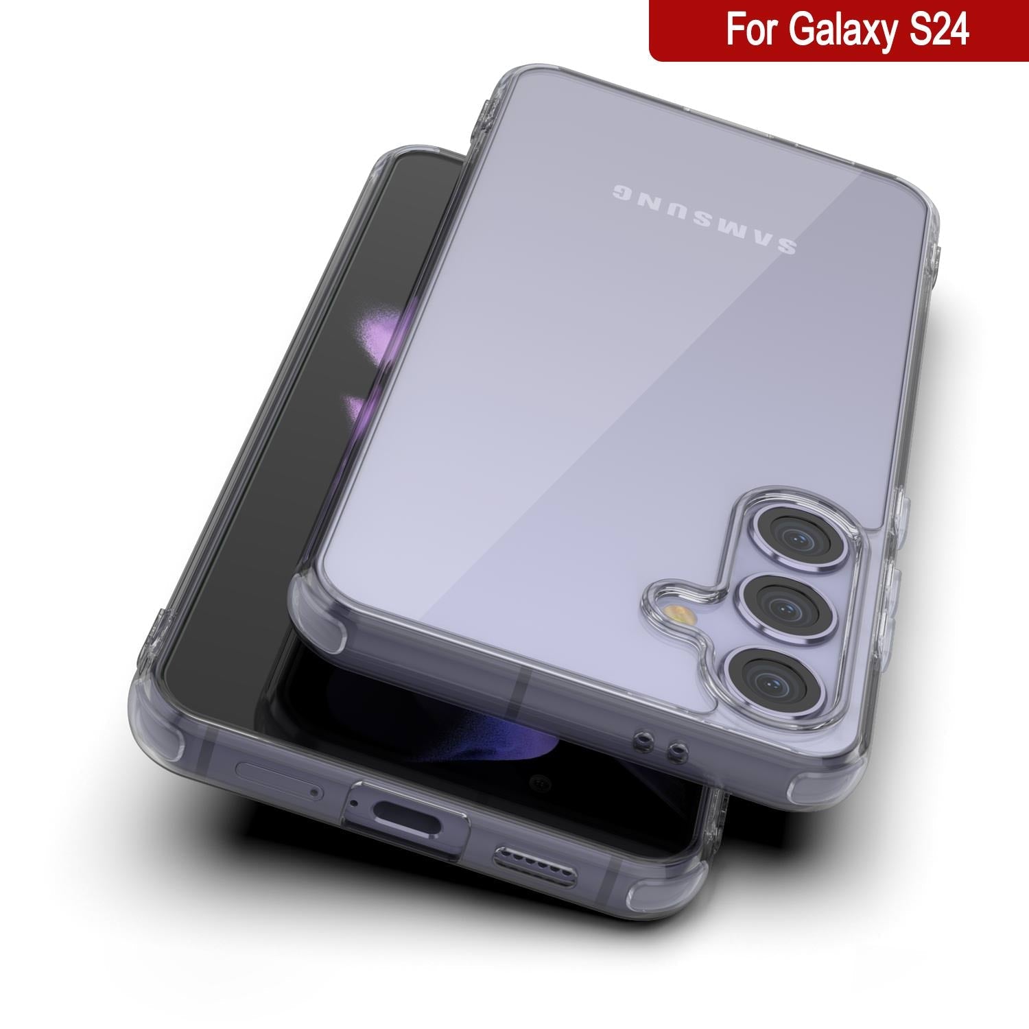 Galaxy S24 Magnetic Wireless Charging Case [Clear Acrylic Series] [Non-Slip] For Galaxy S24 [Clear]