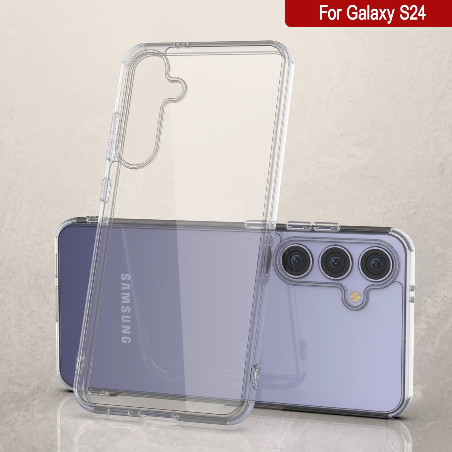 Galaxy S24 Magnetic Wireless Charging Case [Clear Acrylic Series] [Non-Slip] For Galaxy S24 [Clear]