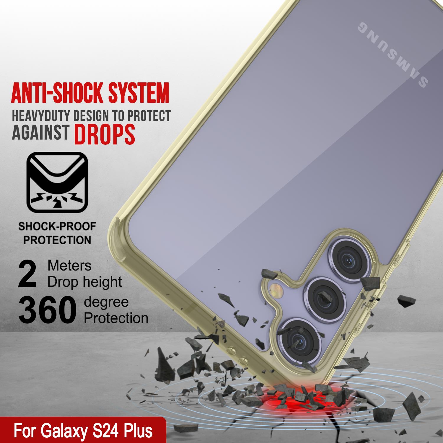 Galaxy S24 Plus Case [Clear Acrylic Series] [Non-Slip] For Galaxy S24 Plus [Yellow]