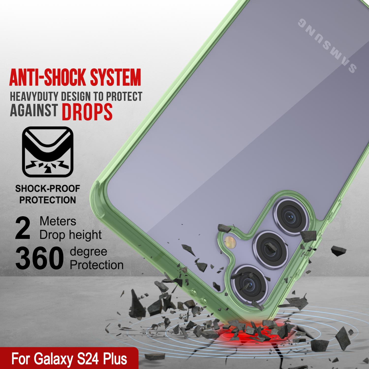 Galaxy S24 Plus Magnetic Wireless Charging Case [Clear Acrylic Series] [Non-Slip] For Galaxy S24 Plus [Navy]