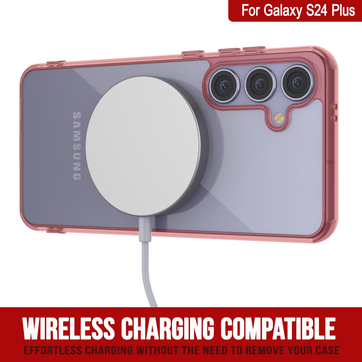 Galaxy S24 Plus Magnetic Wireless Charging Case [Clear Acrylic Series] [Non-Slip] For Galaxy S24 Plus [Teal]