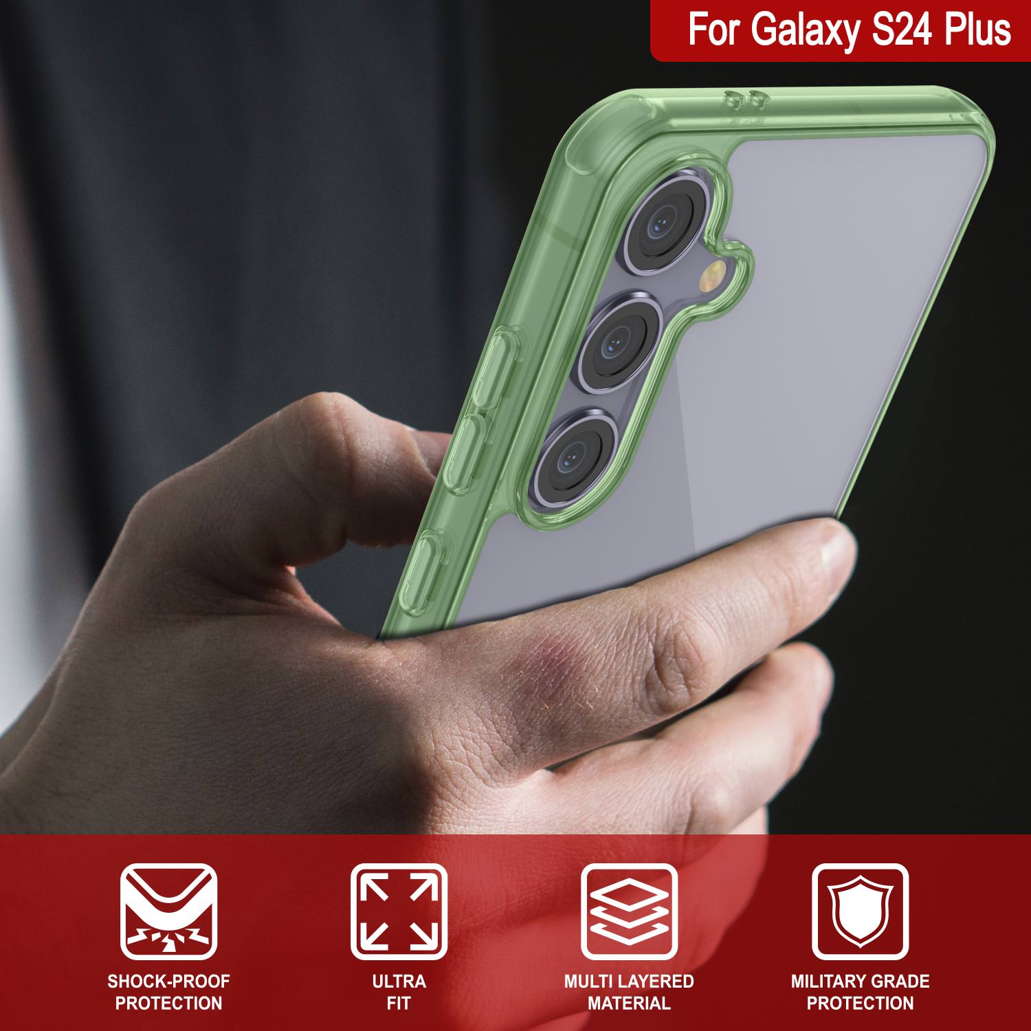 Galaxy S24 Plus Magnetic Wireless Charging Case [Clear Acrylic Series] [Non-Slip] For Galaxy S24 Plus [Navy]