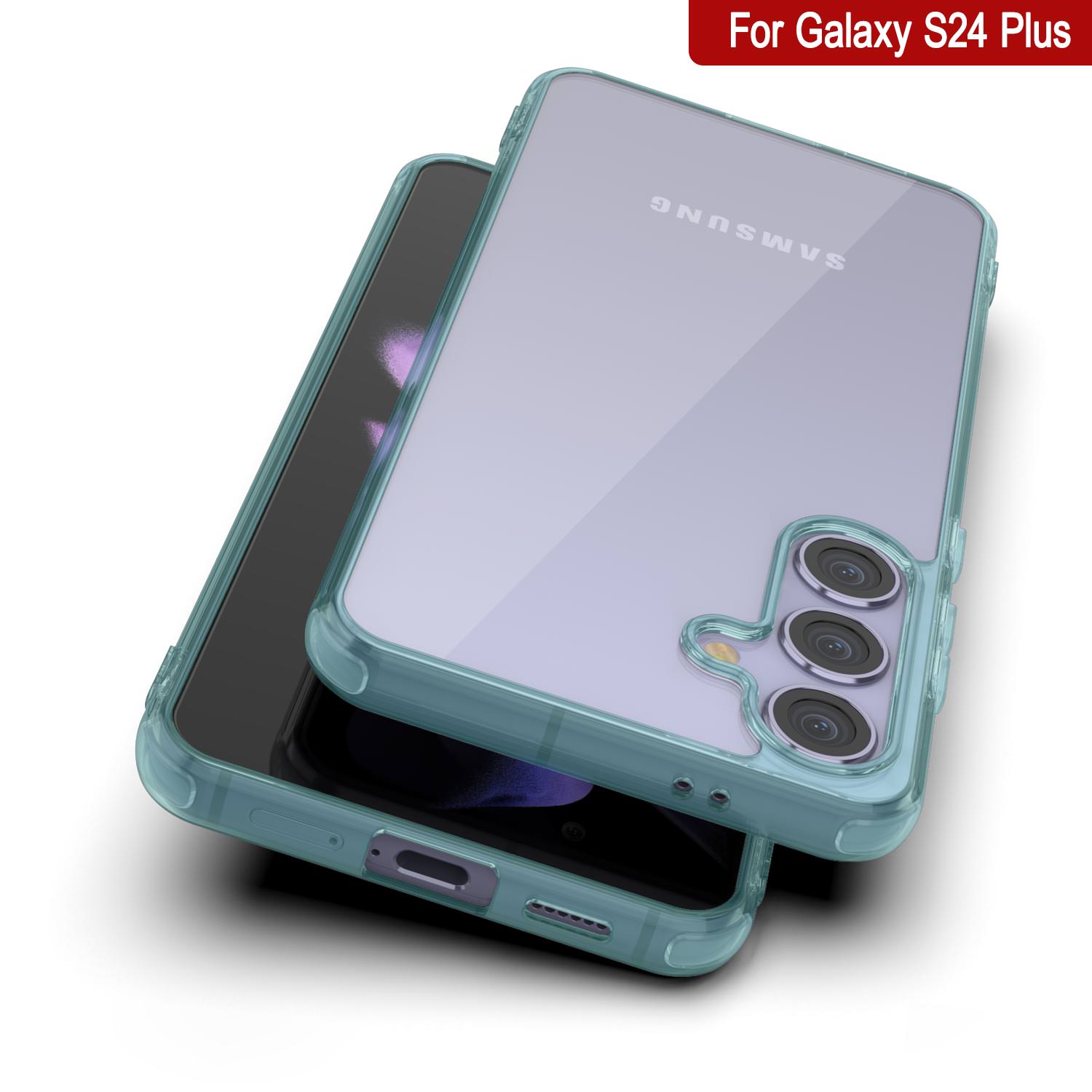 Galaxy S24 Plus Magnetic Wireless Charging Case [Clear Acrylic Series] [Non-Slip] For Galaxy S24 Plus [Red]