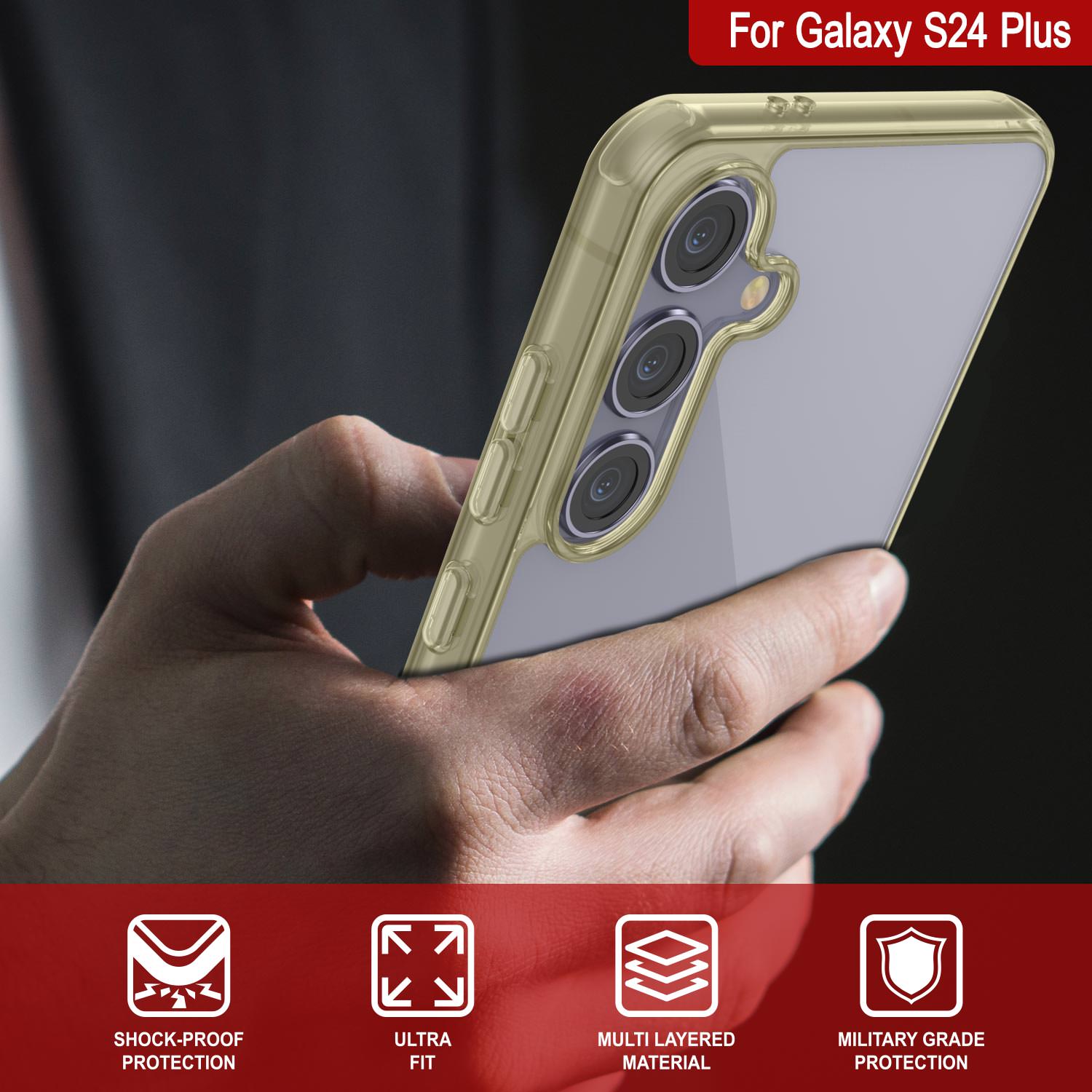 Galaxy S24 Plus Magnetic Wireless Charging Case [Clear Acrylic Series] [Non-Slip] For Galaxy S24 Plus [Rose]