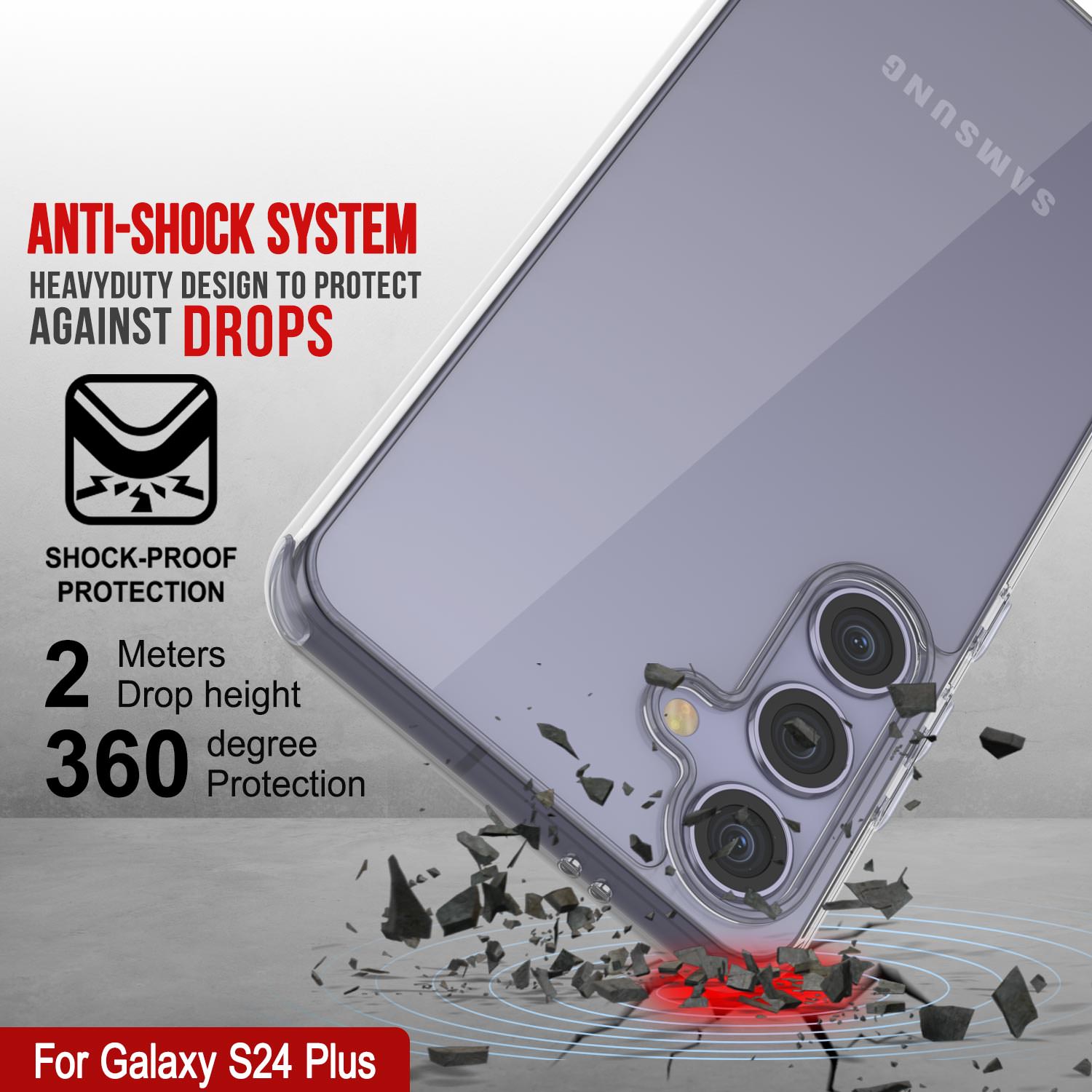 Galaxy S24 Plus Magnetic Wireless Charging Case [Clear Acrylic Series] [Non-Slip] For Galaxy S24 Plus [Clear]