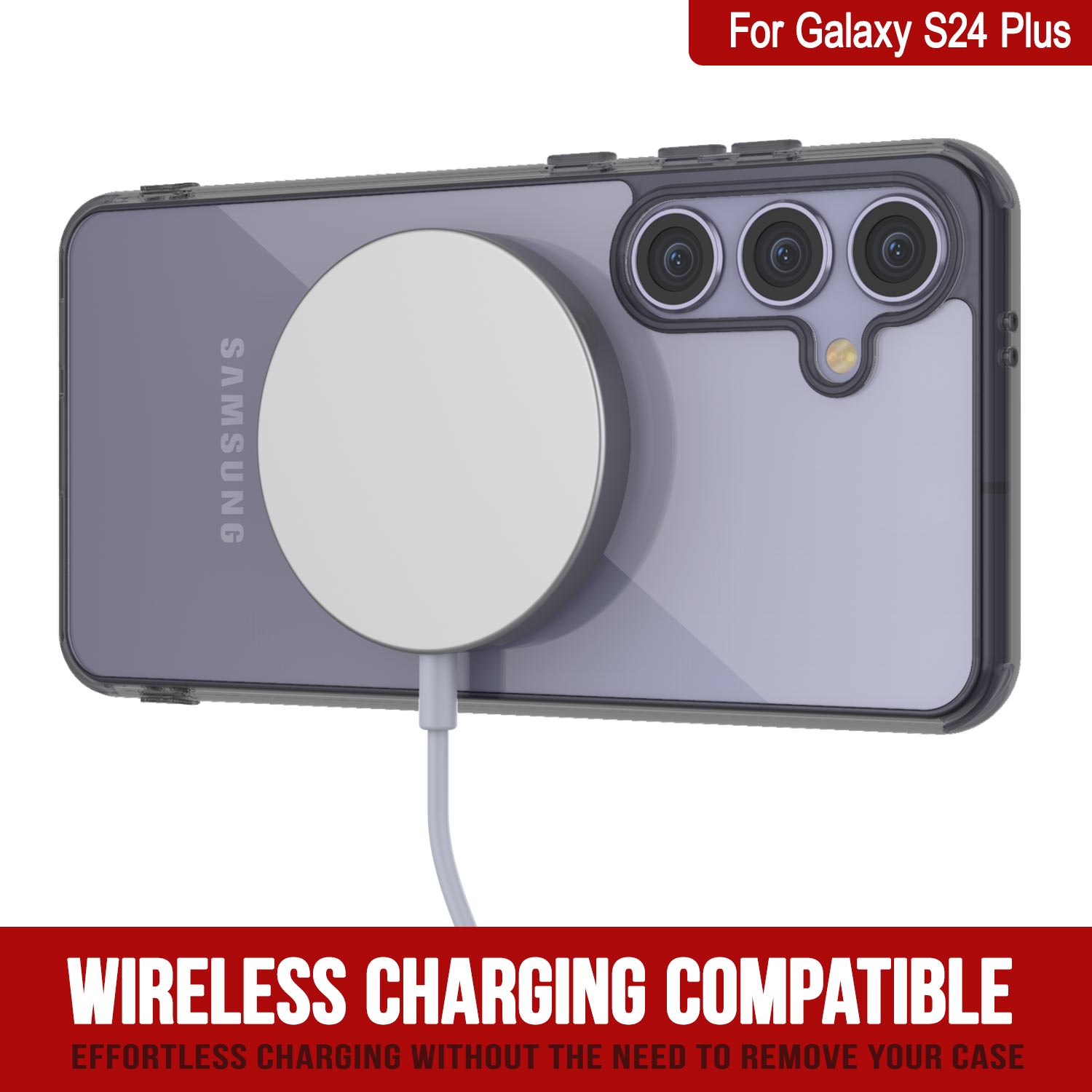Galaxy S24 Plus Magnetic Wireless Charging Case [Clear Acrylic Series] [Non-Slip] For Galaxy S24 Plus [Gold]
