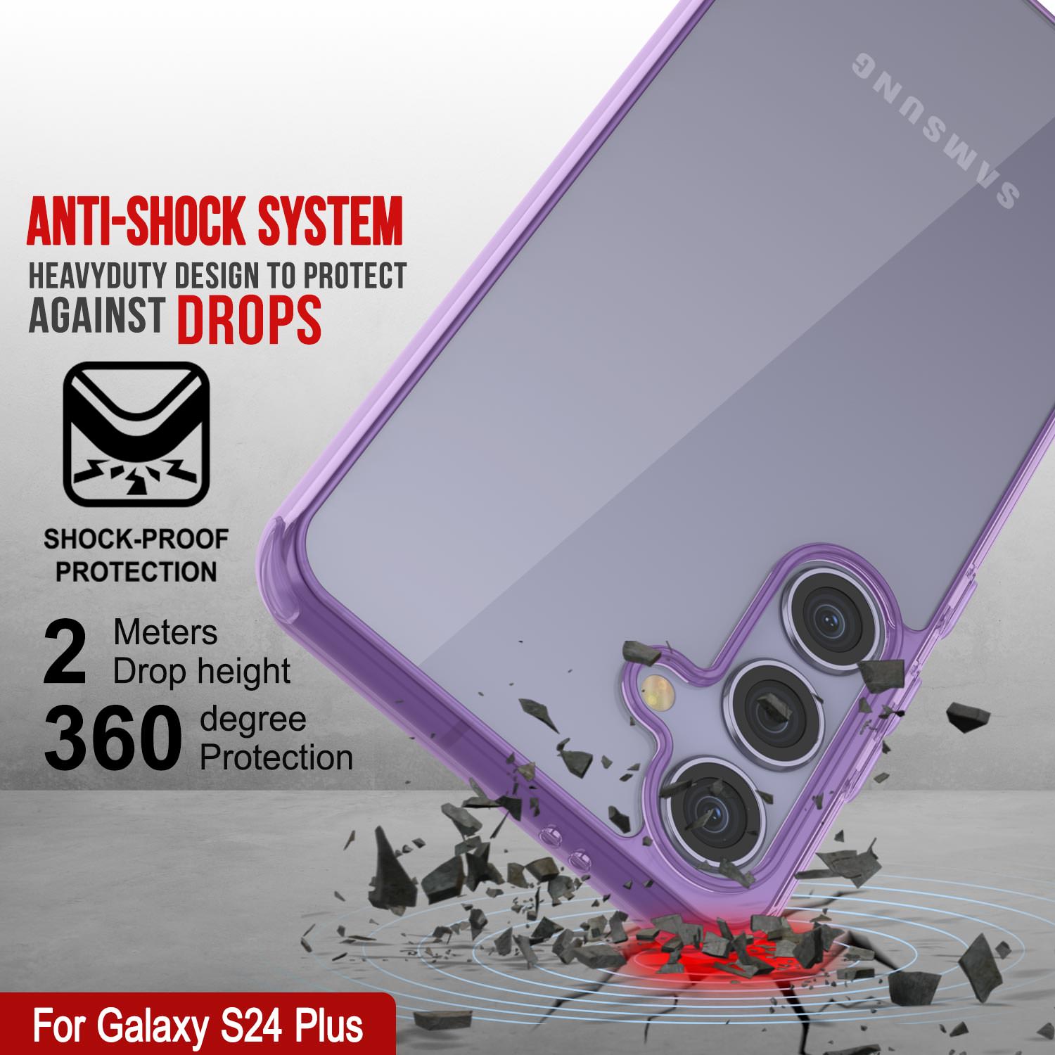 Galaxy S24 Plus Case [Clear Acrylic Series] [Non-Slip] For Galaxy S24 Plus [Purple]
