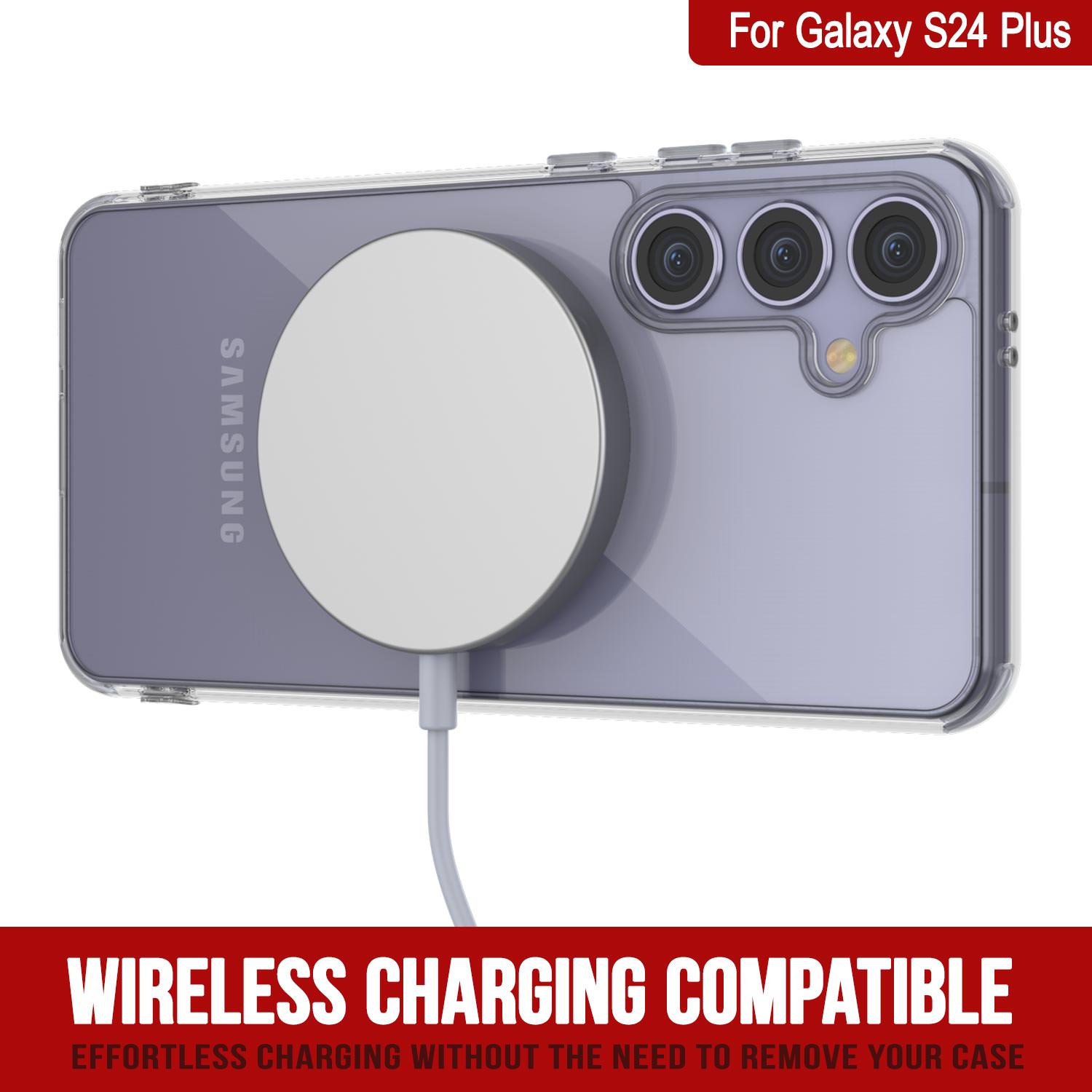 Galaxy S24 Plus Magnetic Wireless Charging Case [Clear Acrylic Series] [Non-Slip] For Galaxy S24 Plus [Clear]