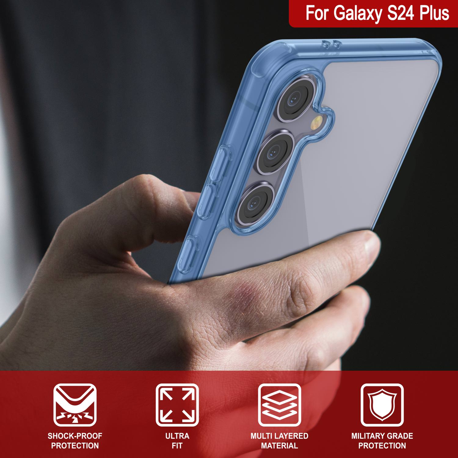Galaxy S24 Plus Case [Clear Acrylic Series] [Non-Slip] For Galaxy S24 Plus [Blue]