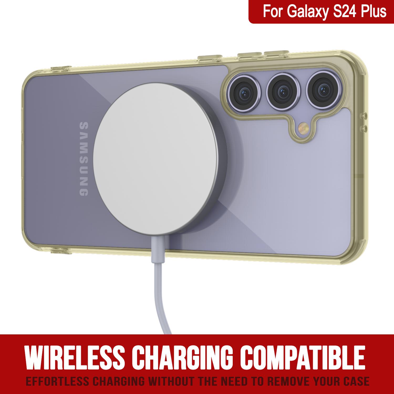 Galaxy S24 Plus Magnetic Wireless Charging Case [Clear Acrylic Series] [Non-Slip] For Galaxy S24 Plus [Rose]