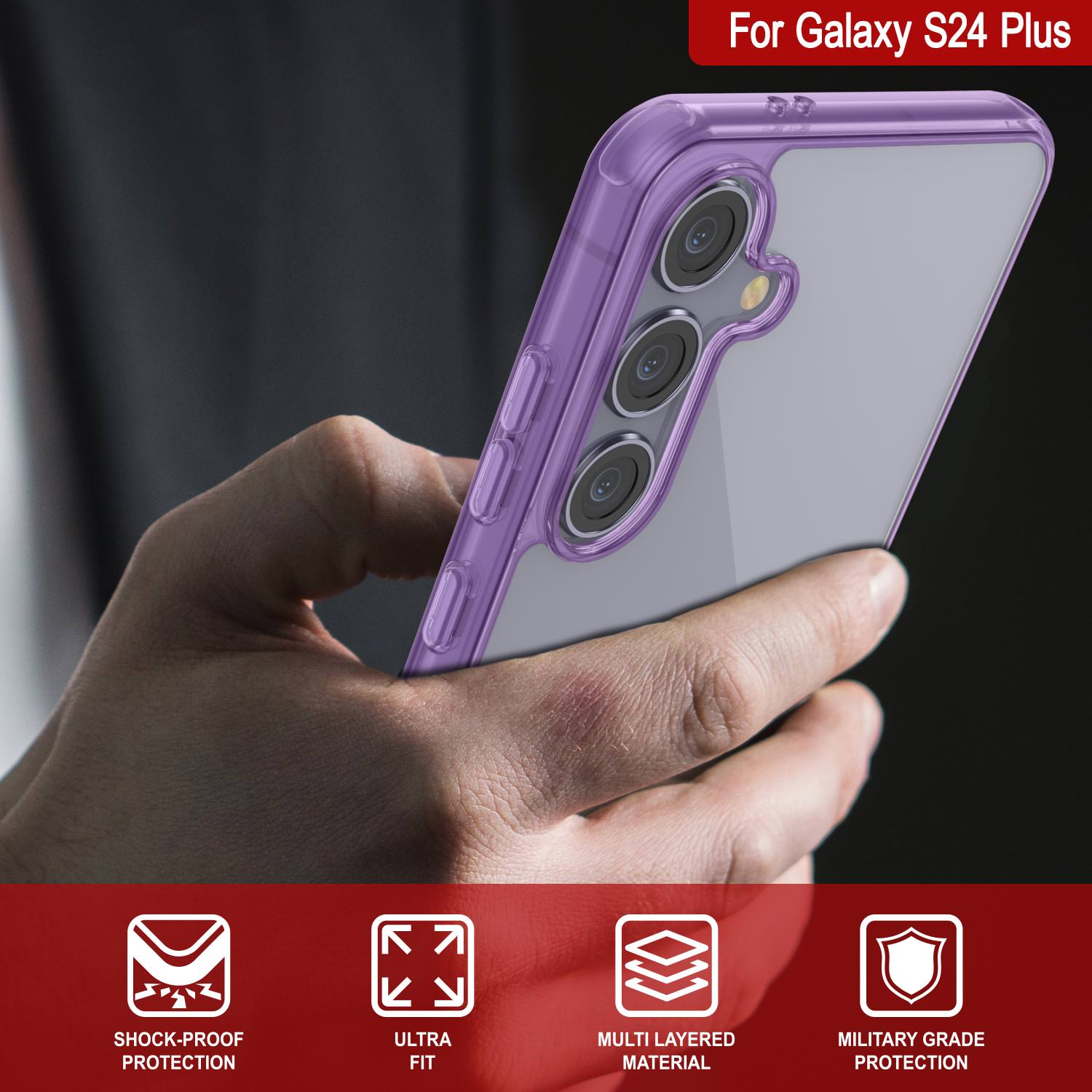 Galaxy S24 Plus Case [Clear Acrylic Series] [Non-Slip] For Galaxy S24 Plus [Purple]