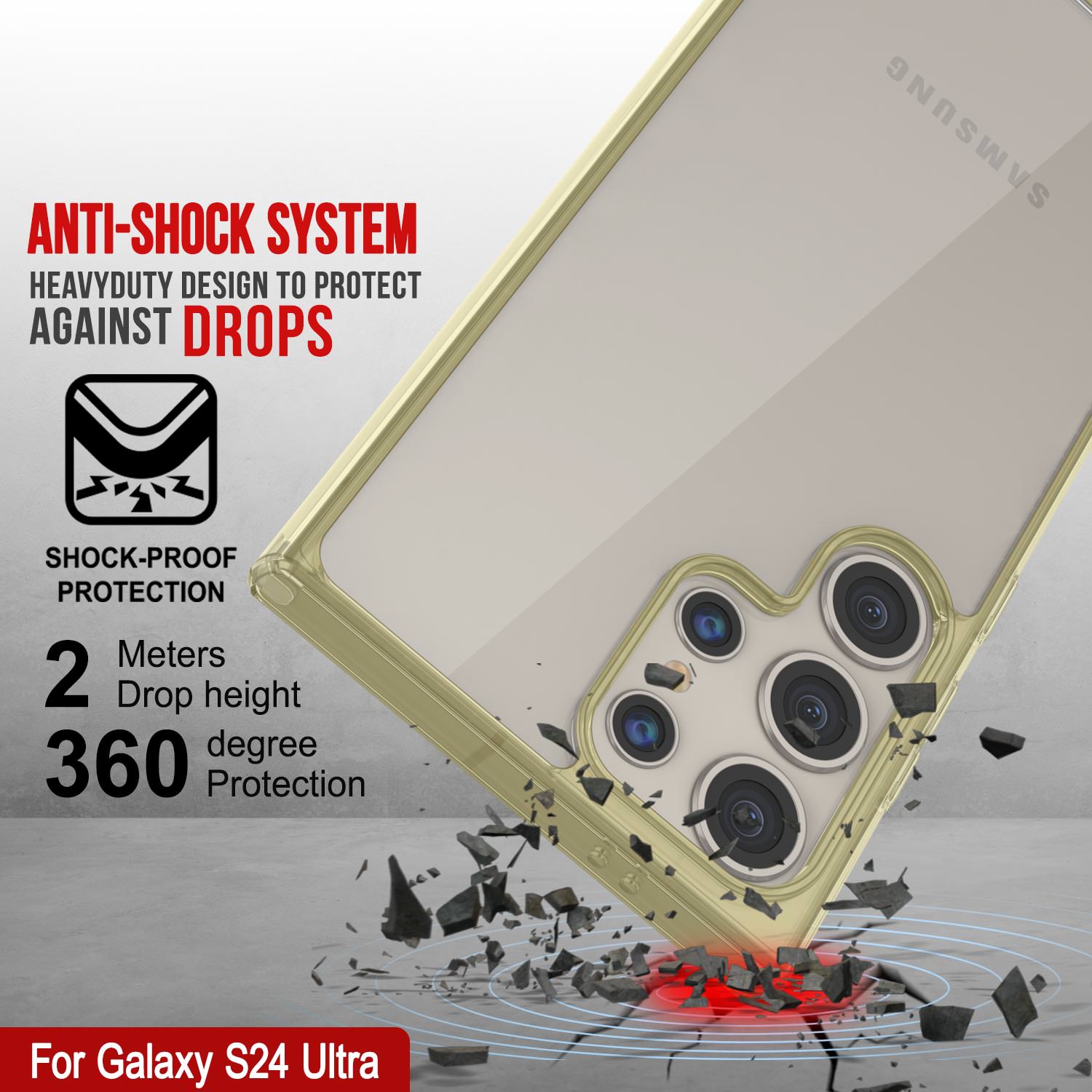 Galaxy S24 Ultra Case [Clear Acrylic Series] [Non-Slip] For Galaxy S24 Ultra [Yellow]