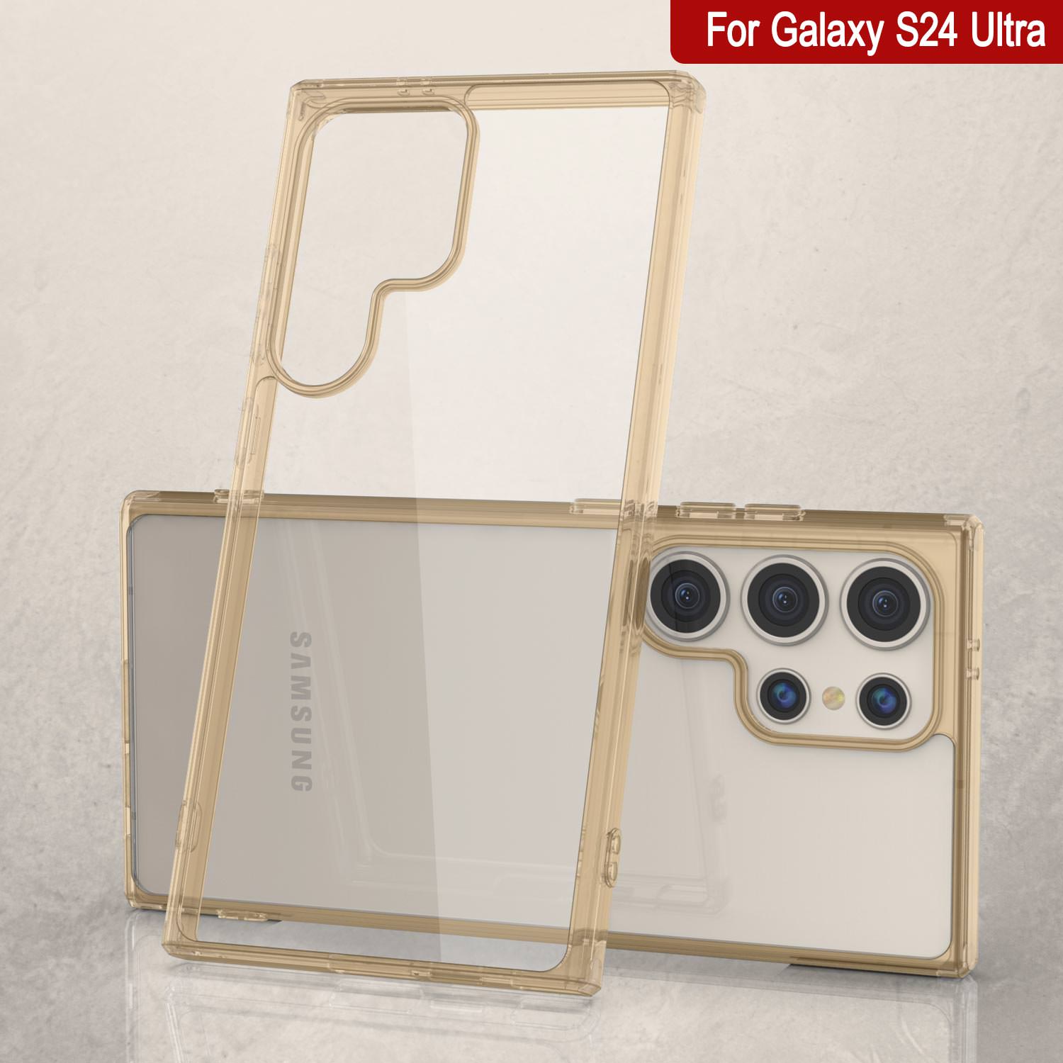 Galaxy S24 Ultra Magnetic Wireless Charging Case [Clear Acrylic Series] [Non-Slip] For Galaxy S24 Ultra [Silver]