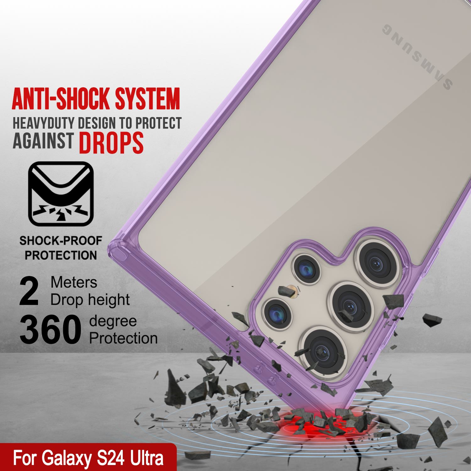 Galaxy S24 Ultra Case [Clear Acrylic Series] [Non-Slip] For Galaxy S24 Ultra [Purple]