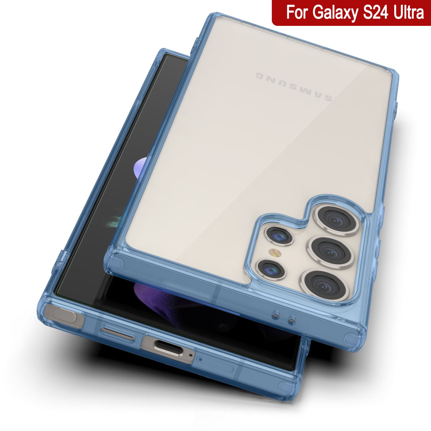 Galaxy S24 Ultra Case [Clear Acrylic Series] [Non-Slip] For Galaxy S24 Ultra [Blue]