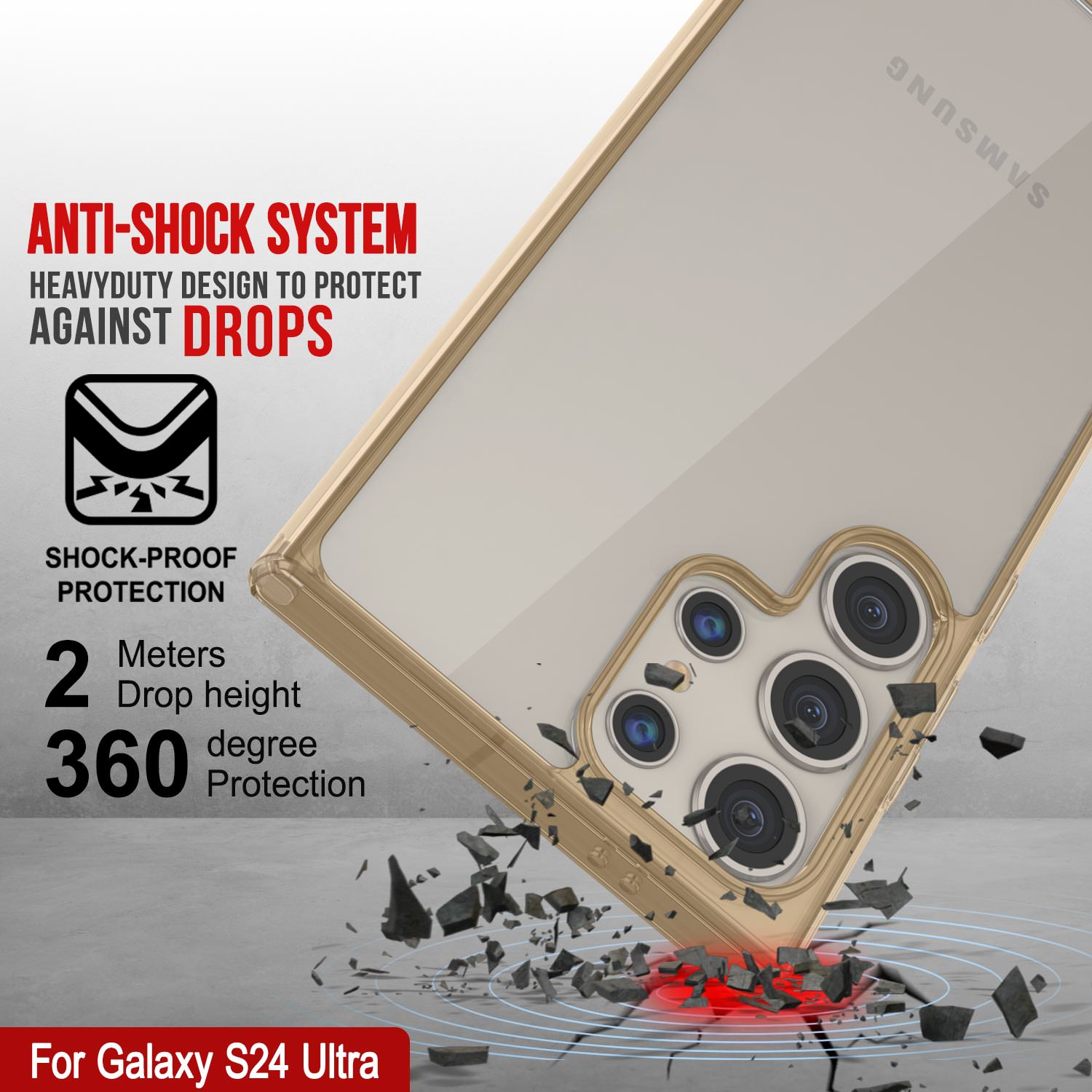 Galaxy S24 Ultra Magnetic Wireless Charging Case [Clear Acrylic Series] [Non-Slip] For Galaxy S24 Ultra [Silver]