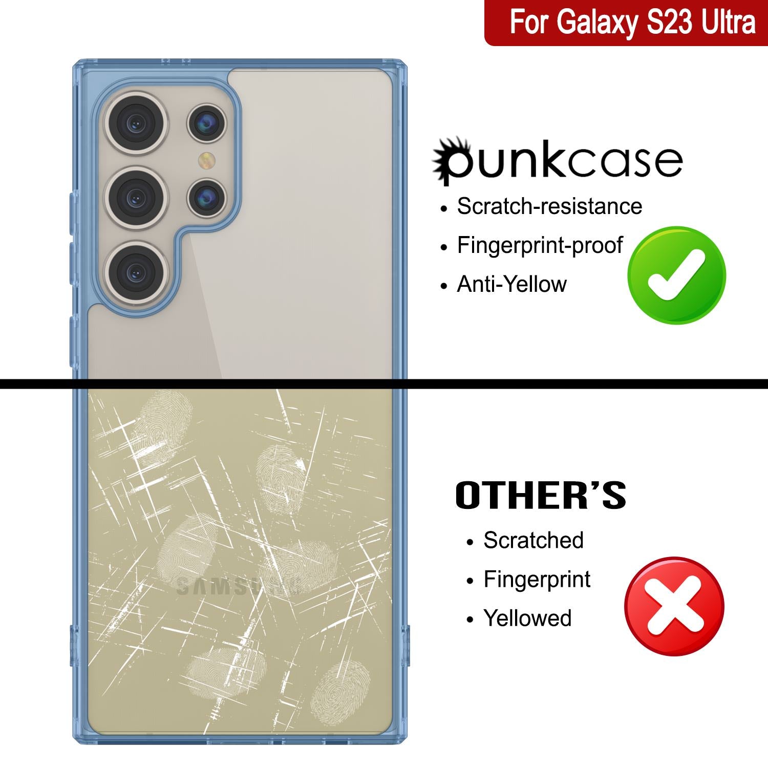 Galaxy S24 Ultra Magnetic Wireless Charging Case [Clear Acrylic Series] [Non-Slip] For Galaxy S24 Ultra [Green]