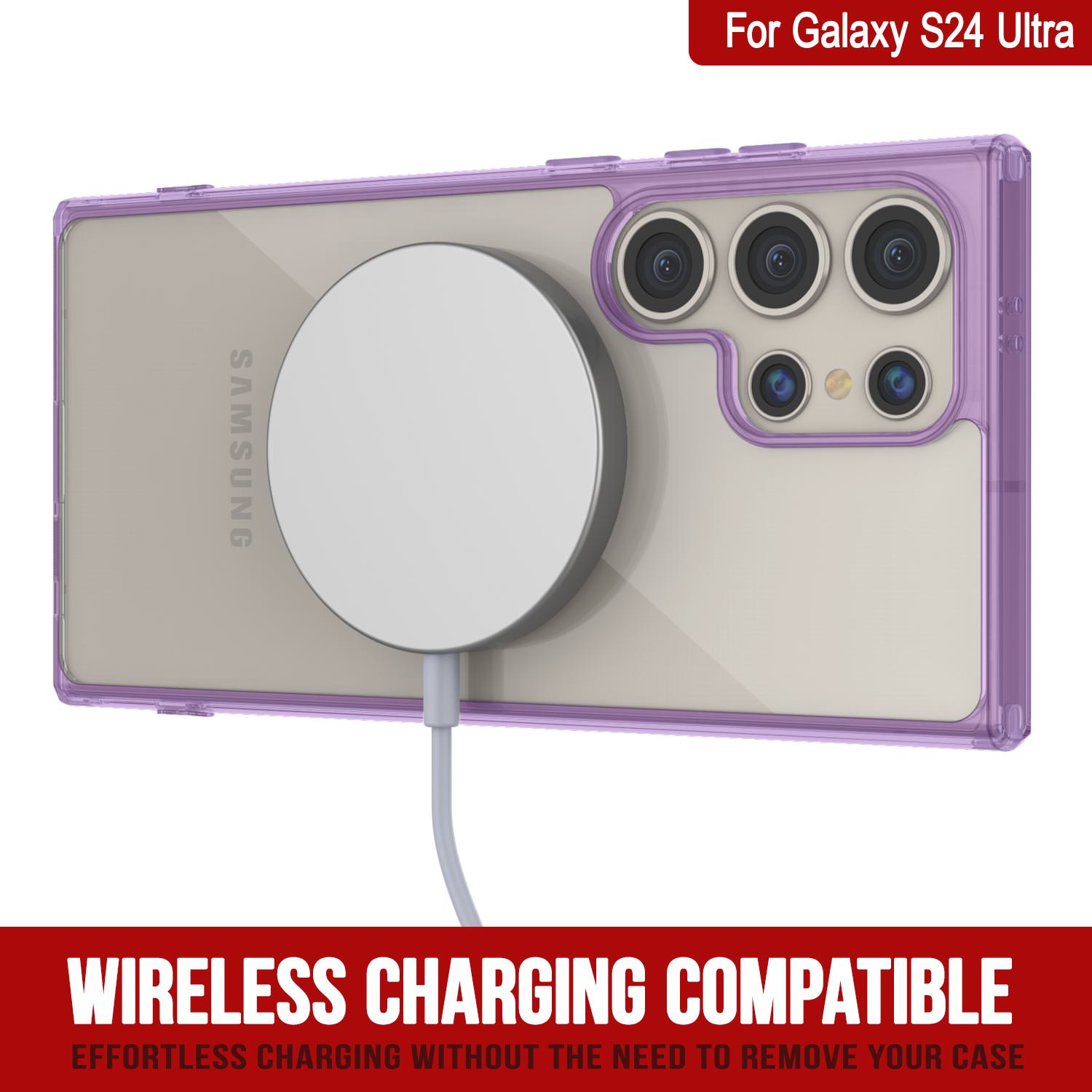 Galaxy S24 Ultra Case [Clear Acrylic Series] [Non-Slip] For Galaxy S24 Ultra [Purple]