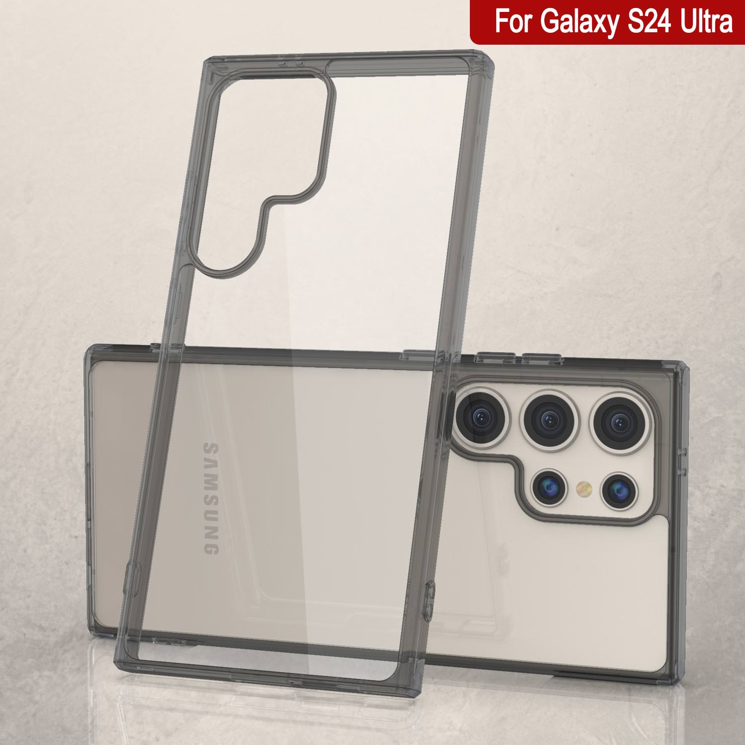 Galaxy S24 Ultra Case [Clear Acrylic Series] [Non-Slip] For Galaxy S24 Ultra [Black]