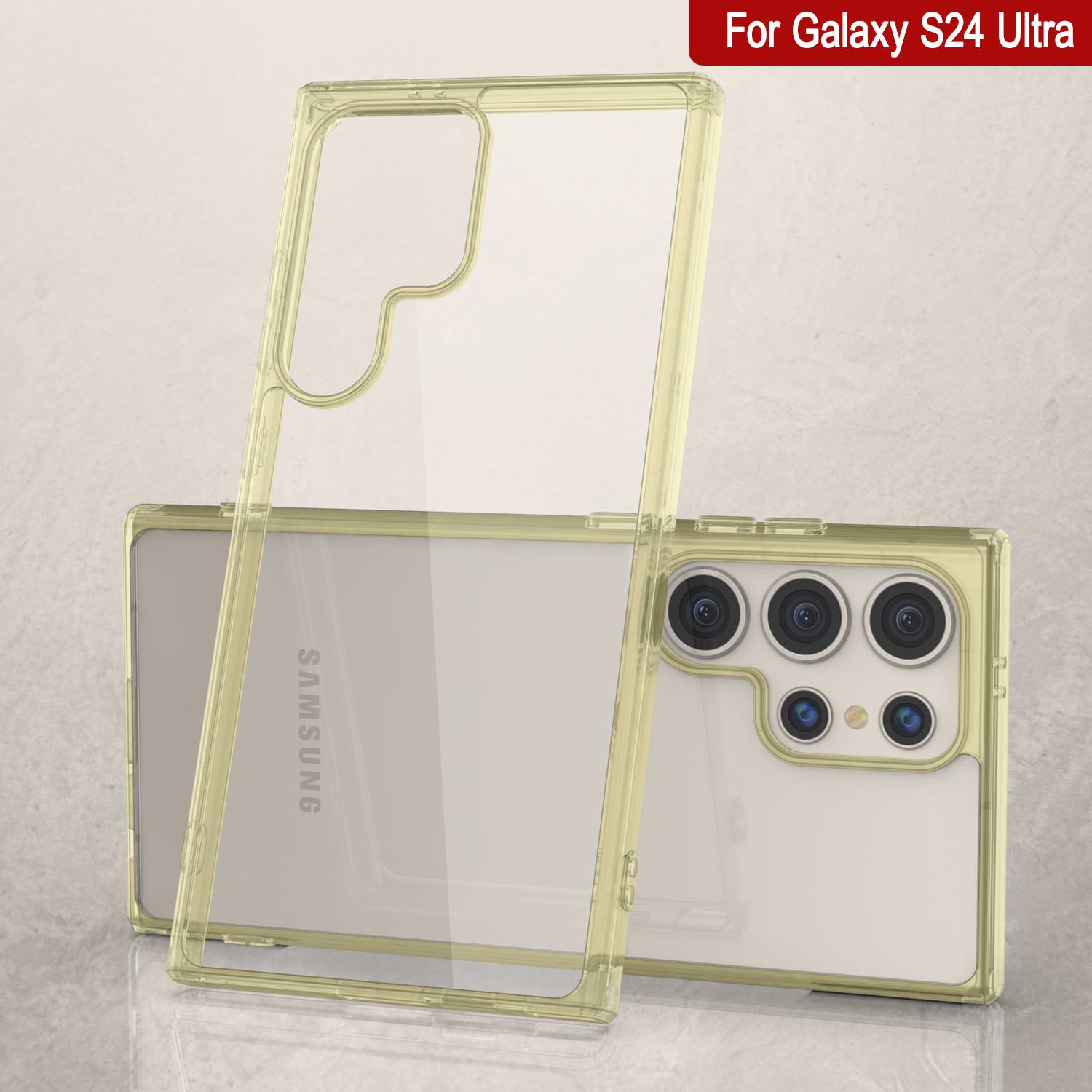 Galaxy S24 Ultra Case [Clear Acrylic Series] [Non-Slip] For Galaxy S24 Ultra [Yellow]