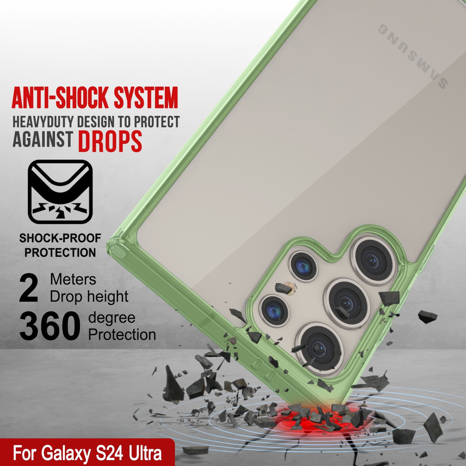 Galaxy S24 Ultra Case [Clear Acrylic Series] [Non-Slip] For Galaxy S24 Ultra [Green]