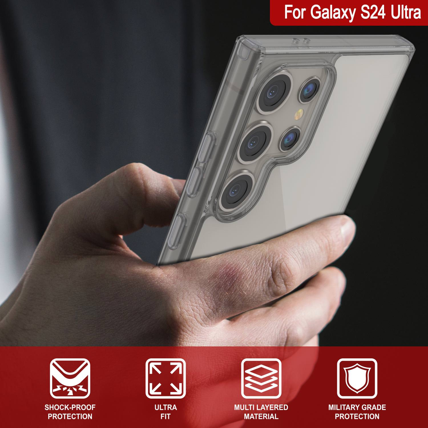 Galaxy S24 Ultra Case [Clear Acrylic Series] [Non-Slip] For Galaxy S24 Ultra [Grey]