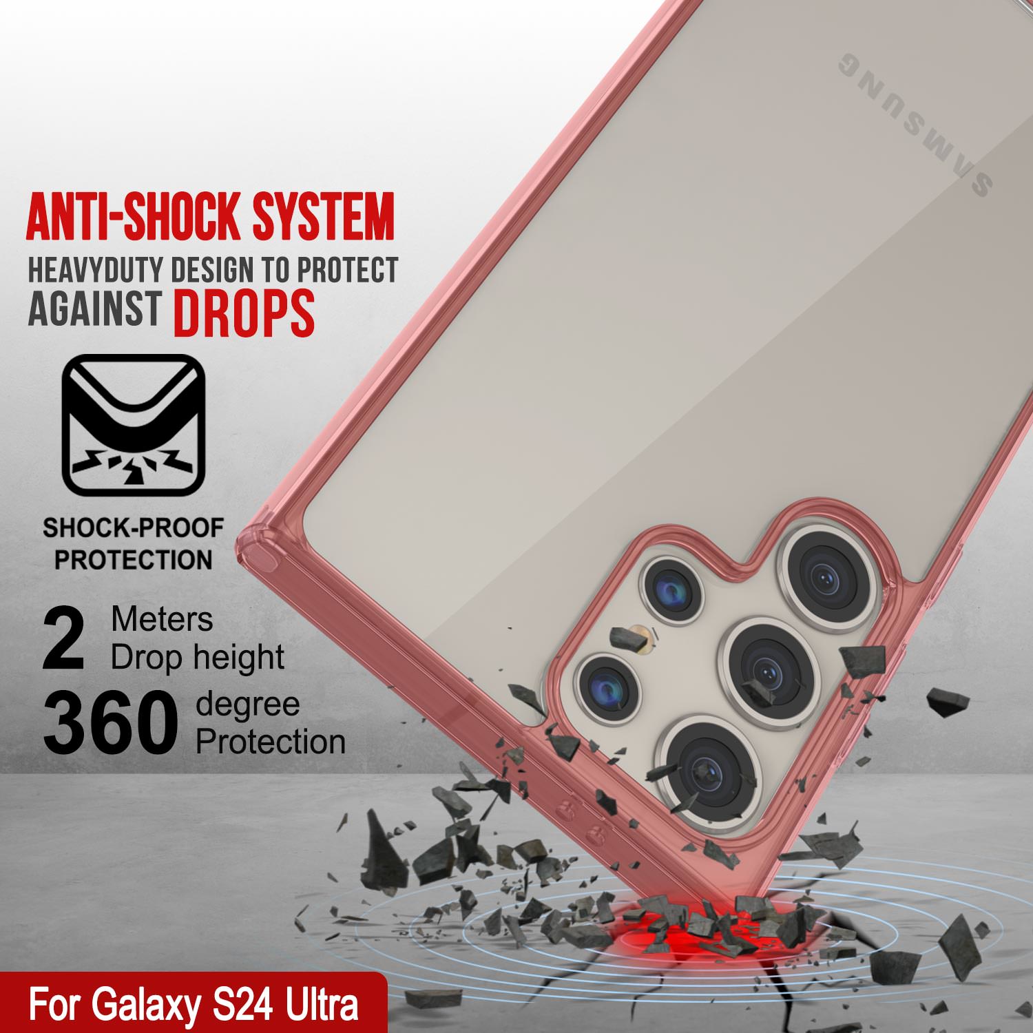 Galaxy S24 Ultra Case [Clear Acrylic Series] [Non-Slip] For Galaxy S24 Ultra [Red]