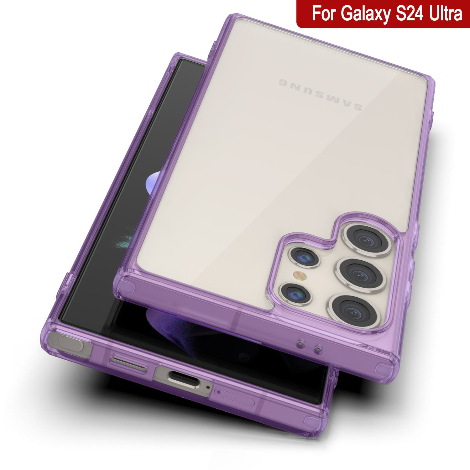 Galaxy S24 Ultra Case [Clear Acrylic Series] [Non-Slip] For Galaxy S24 Ultra [Purple]