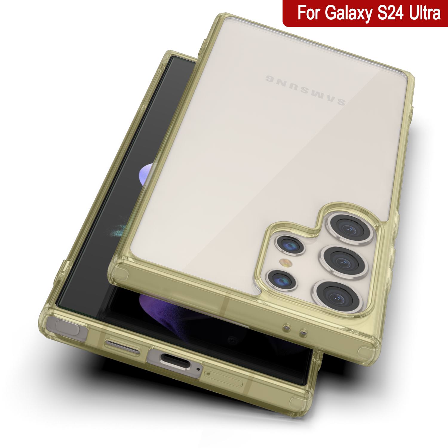 Galaxy S24 Ultra Case [Clear Acrylic Series] [Non-Slip] For Galaxy S24 Ultra [Yellow]