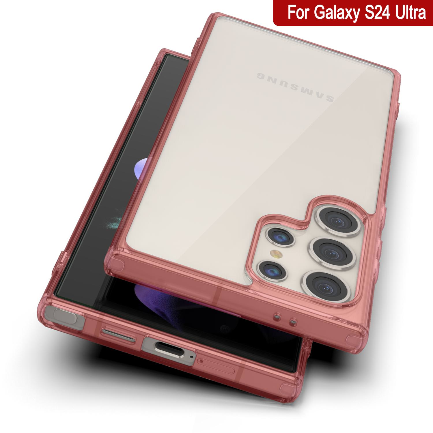 Galaxy S24 Ultra Case [Clear Acrylic Series] [Non-Slip] For Galaxy S24 Ultra [Red]