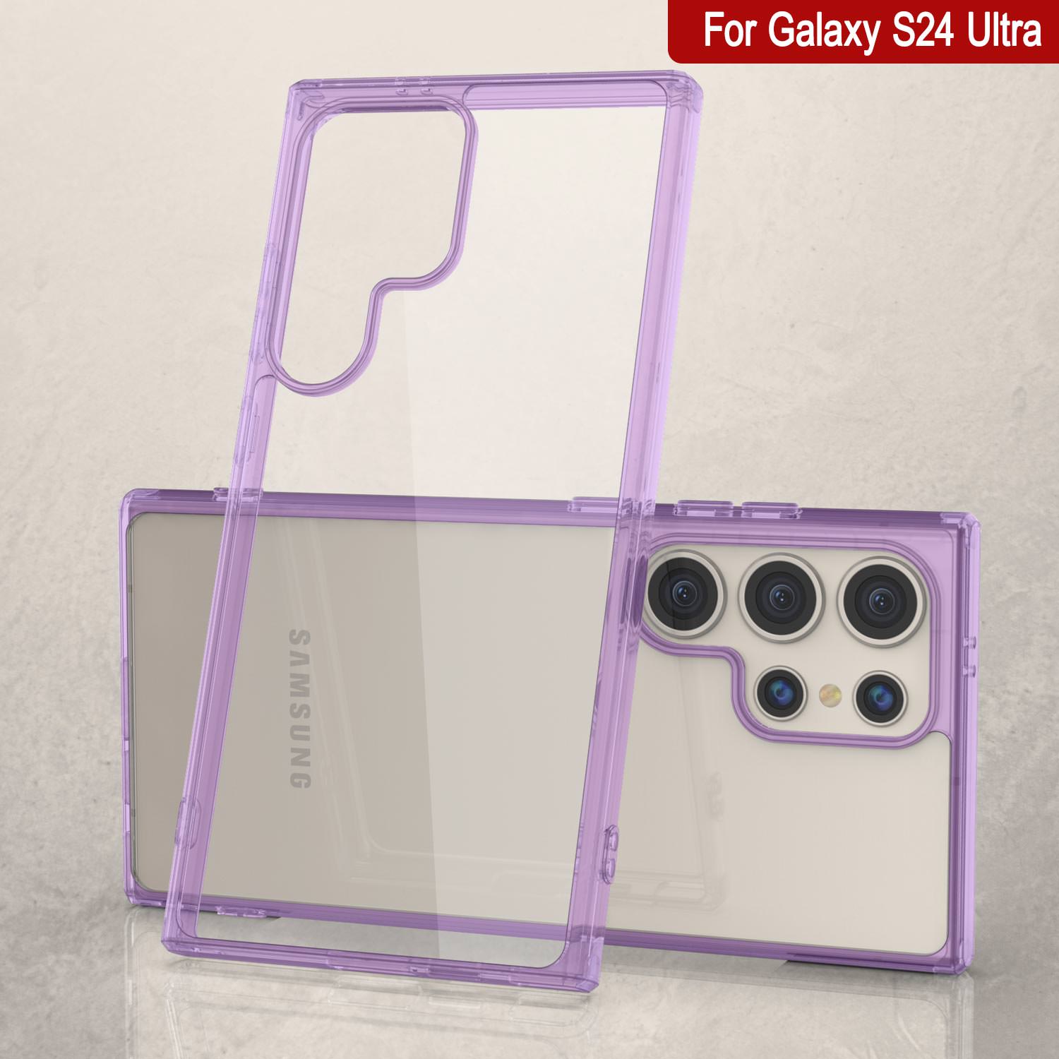 Galaxy S24 Ultra Case [Clear Acrylic Series] [Non-Slip] For Galaxy S24 Ultra [Purple]