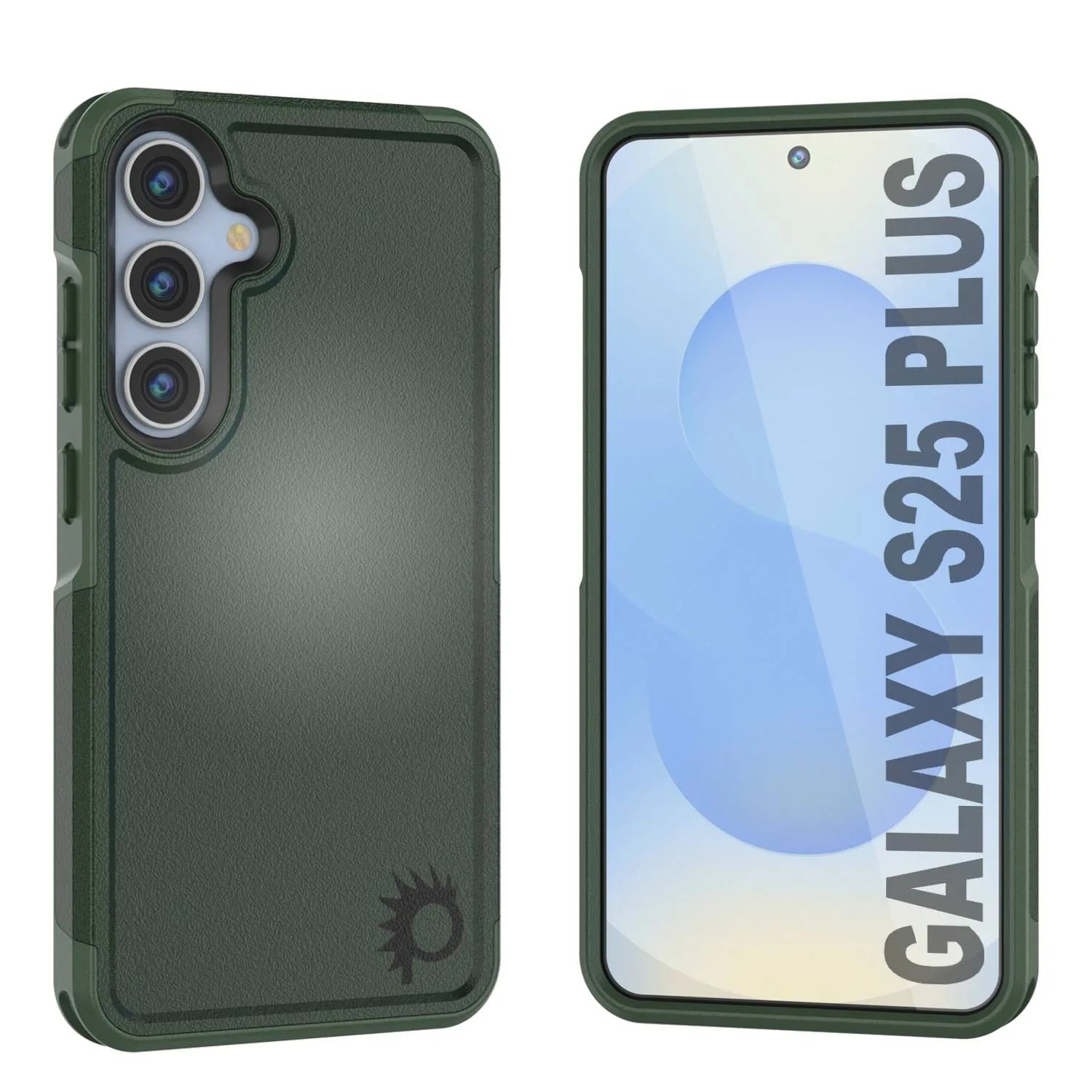 PunkCase Galaxy S25+ Plus Case, [Spartan 2.0 Series] Clear Rugged Heavy Duty Cover [Dark Green]