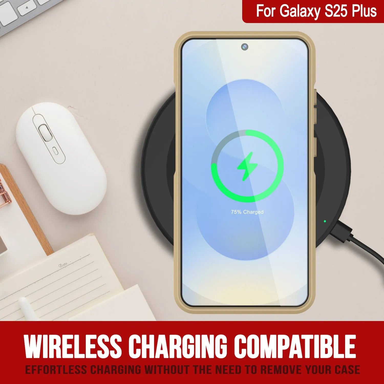 PunkCase Galaxy S25+ Plus Case, [Spartan 2.0 Series] Clear Rugged Heavy Duty Cover [Yellow]