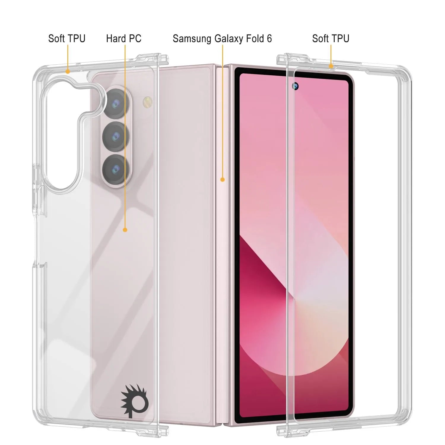 Galaxy Z Fold6 Case [Clear Acrylic Series] [Non-Slip] For Galaxy Z Fold6 [White]